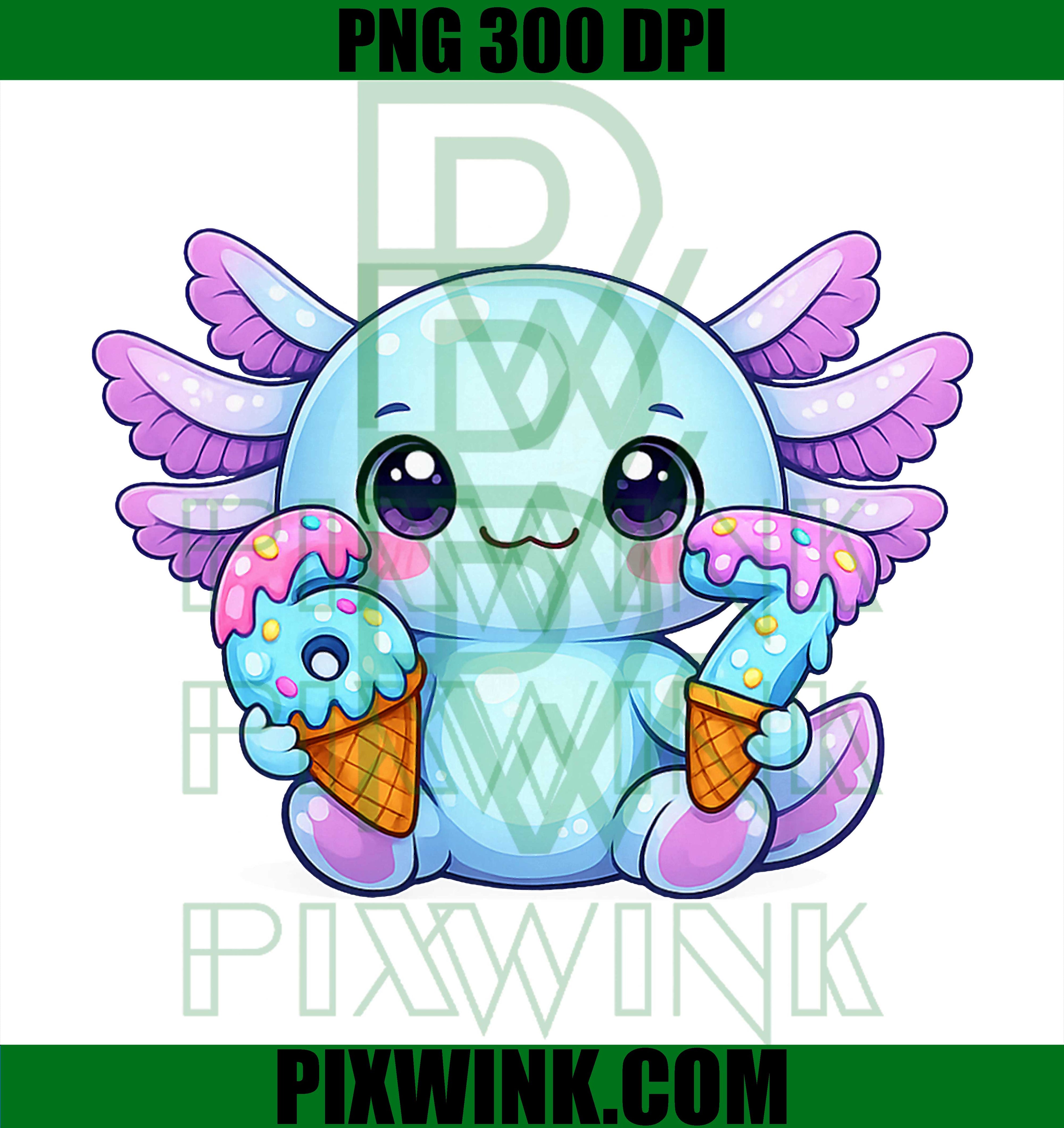 Six Seven Axolotl PNG, 6 7 Axolotl PNG, Cute Axolotl PNG