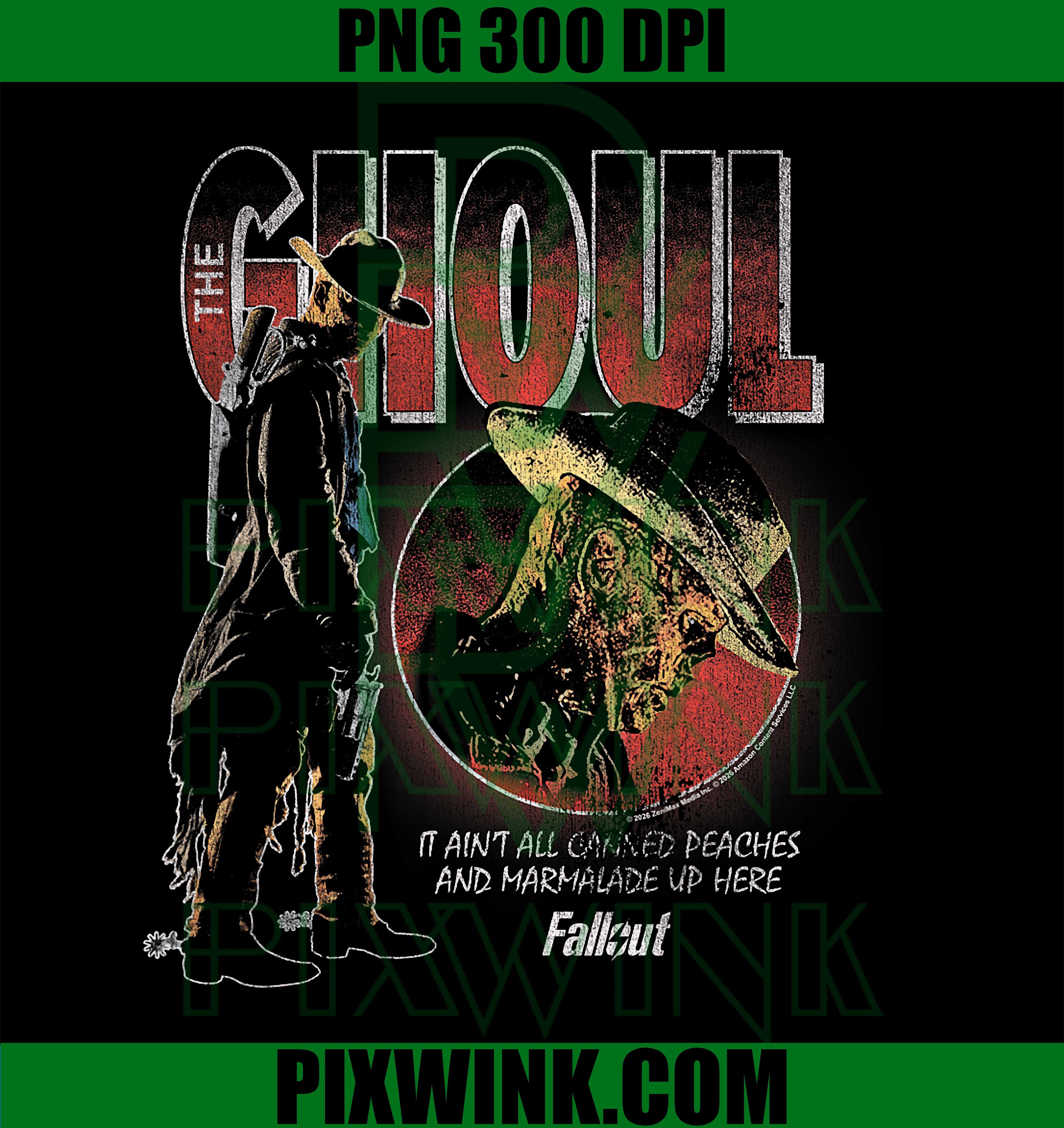 Fallout TV Series Ghoul Canned Peaches PNG, Vintage 90s Style PNG