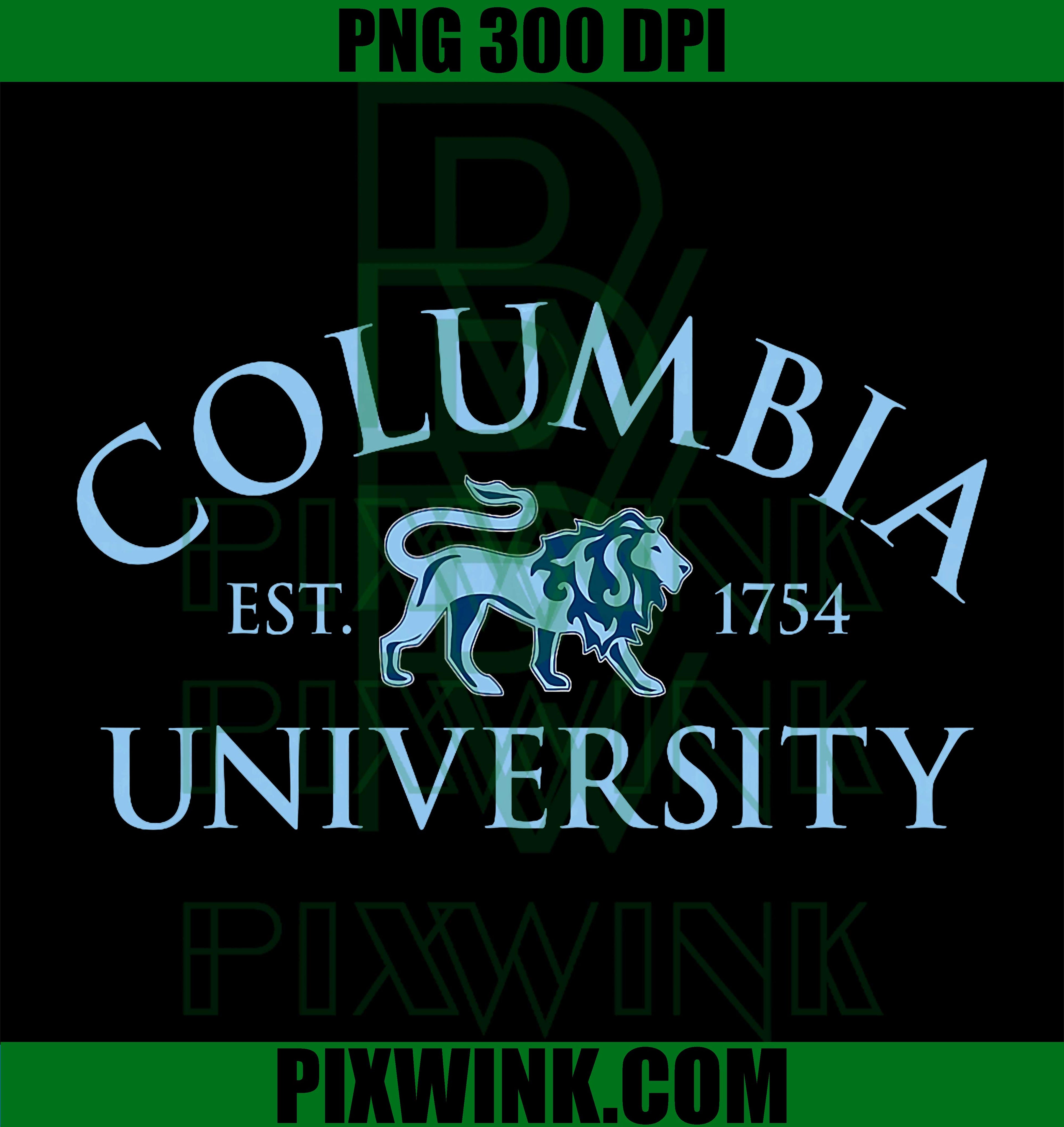 Columbia Scholars Lion PNG, EST 1754 Navy PNG, University Mascot PNG