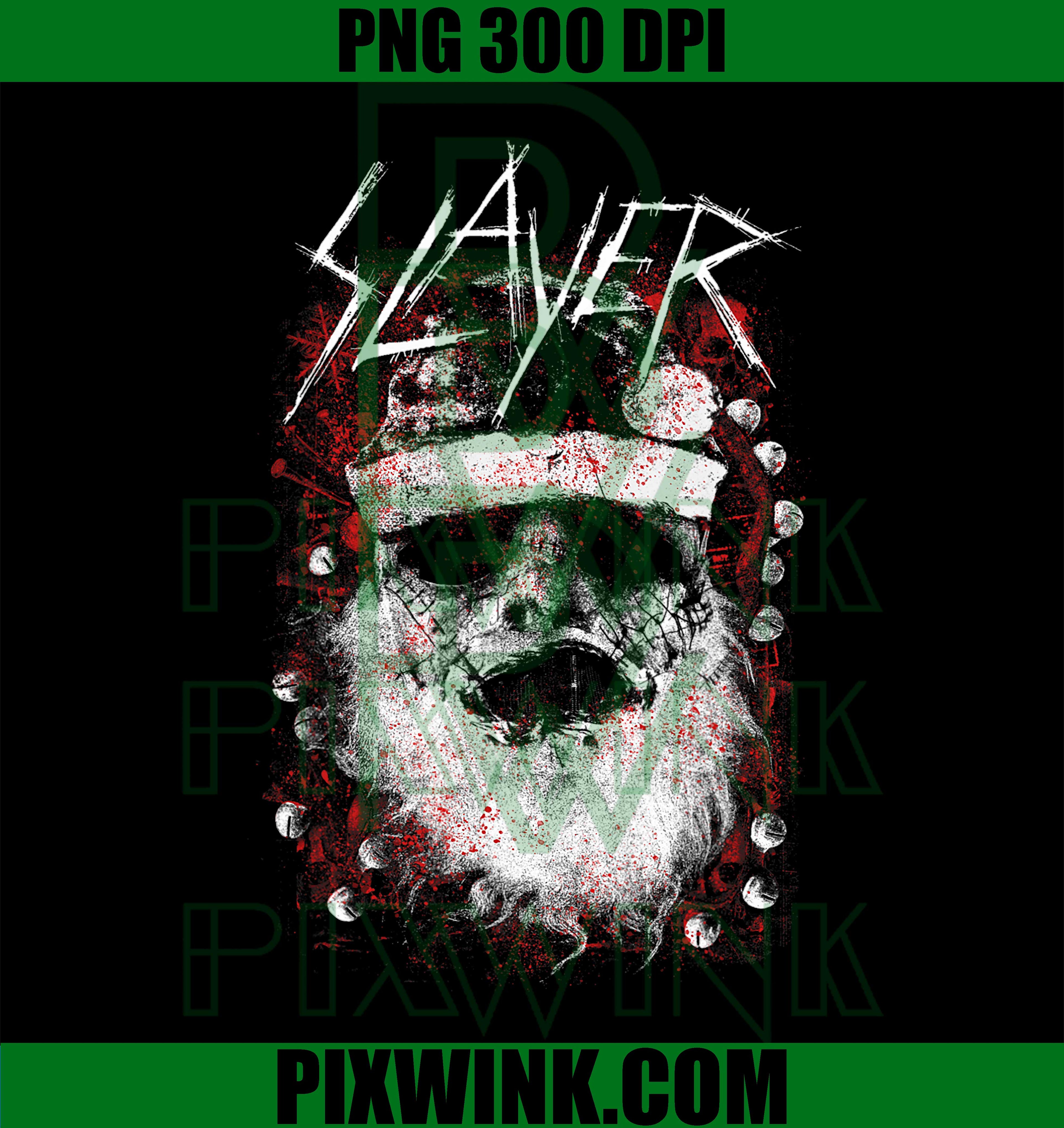 Slayer PNG, Dead Skin Santa PNG, Creepy Xmas PNG