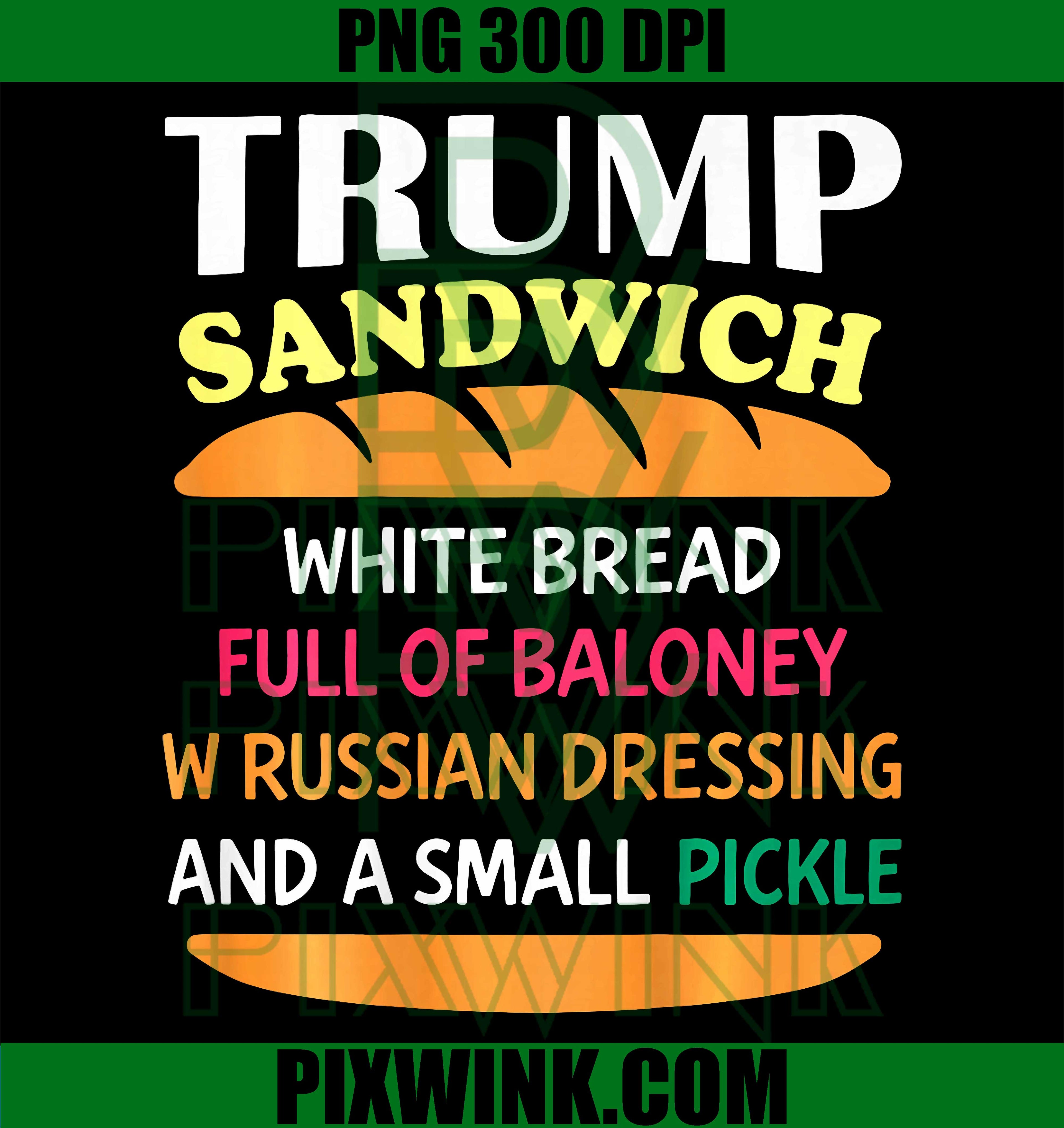 Trump Sandwich PNG, Funny White Bread Meme PNG