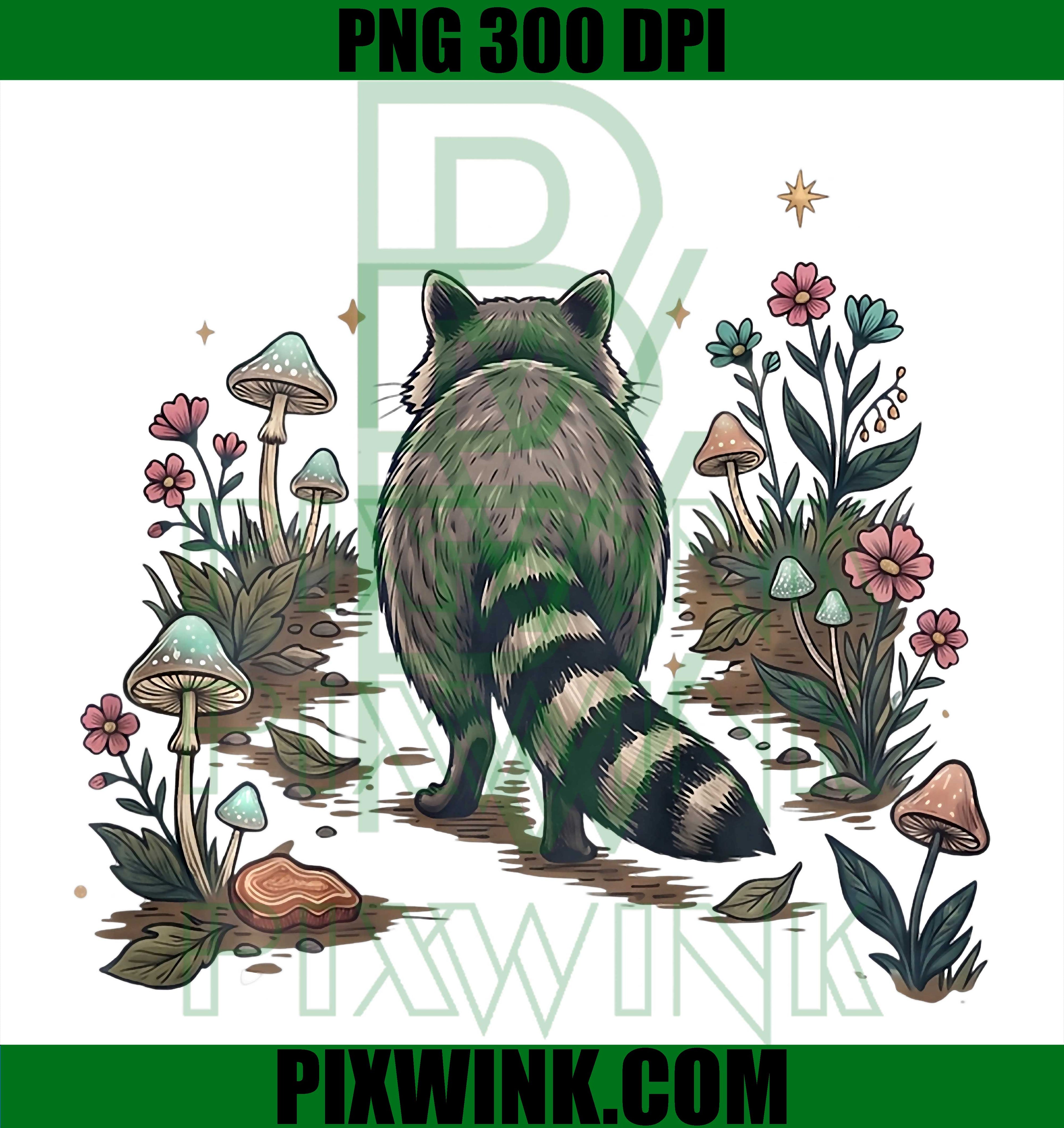 See Ya Soon Raccoon PNG, Funny Raccoon Star Quote 2-Sided Retro Design