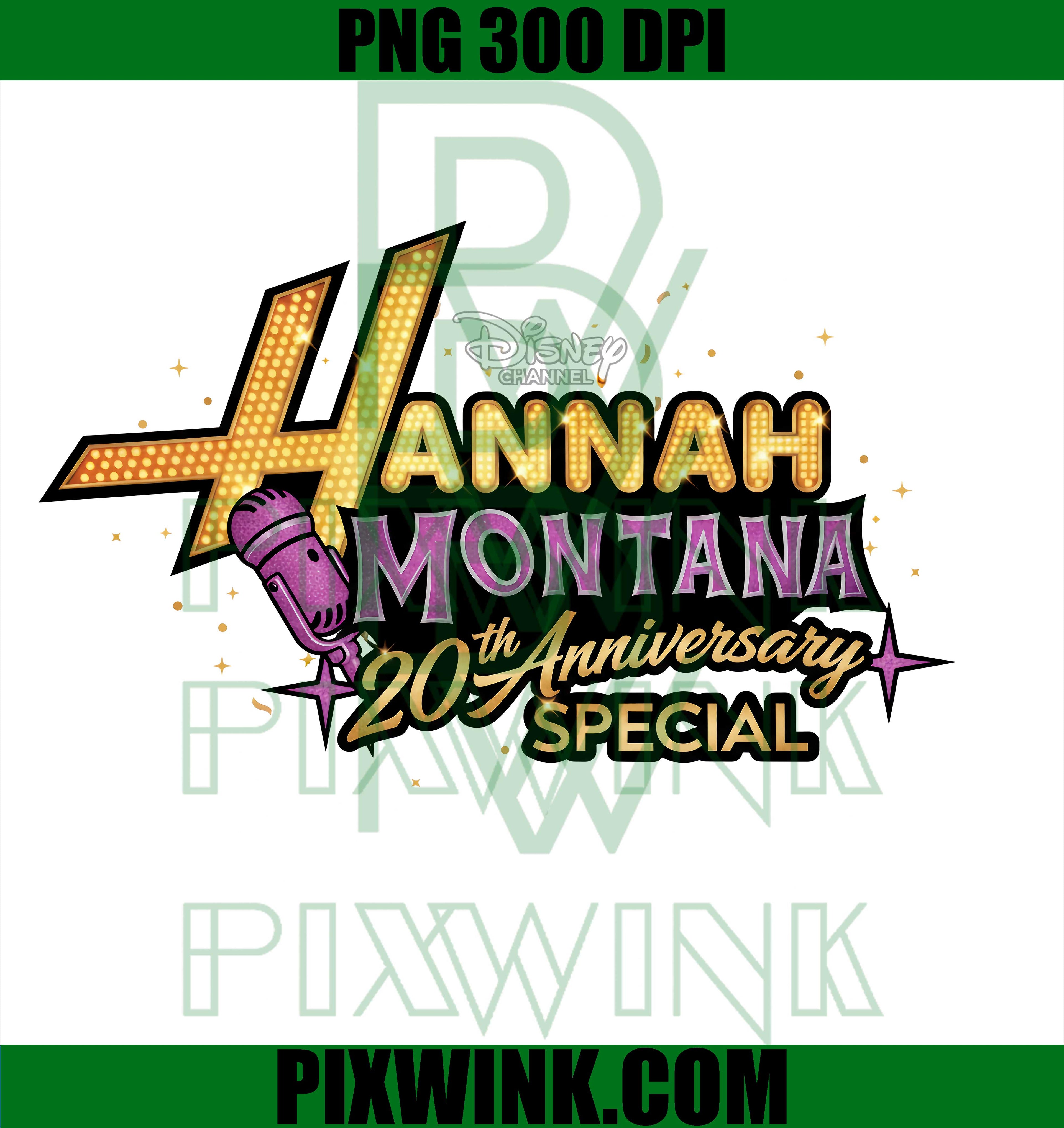 Hannah Montana 20th Anniversary PNG, Disney Channel Special PNG