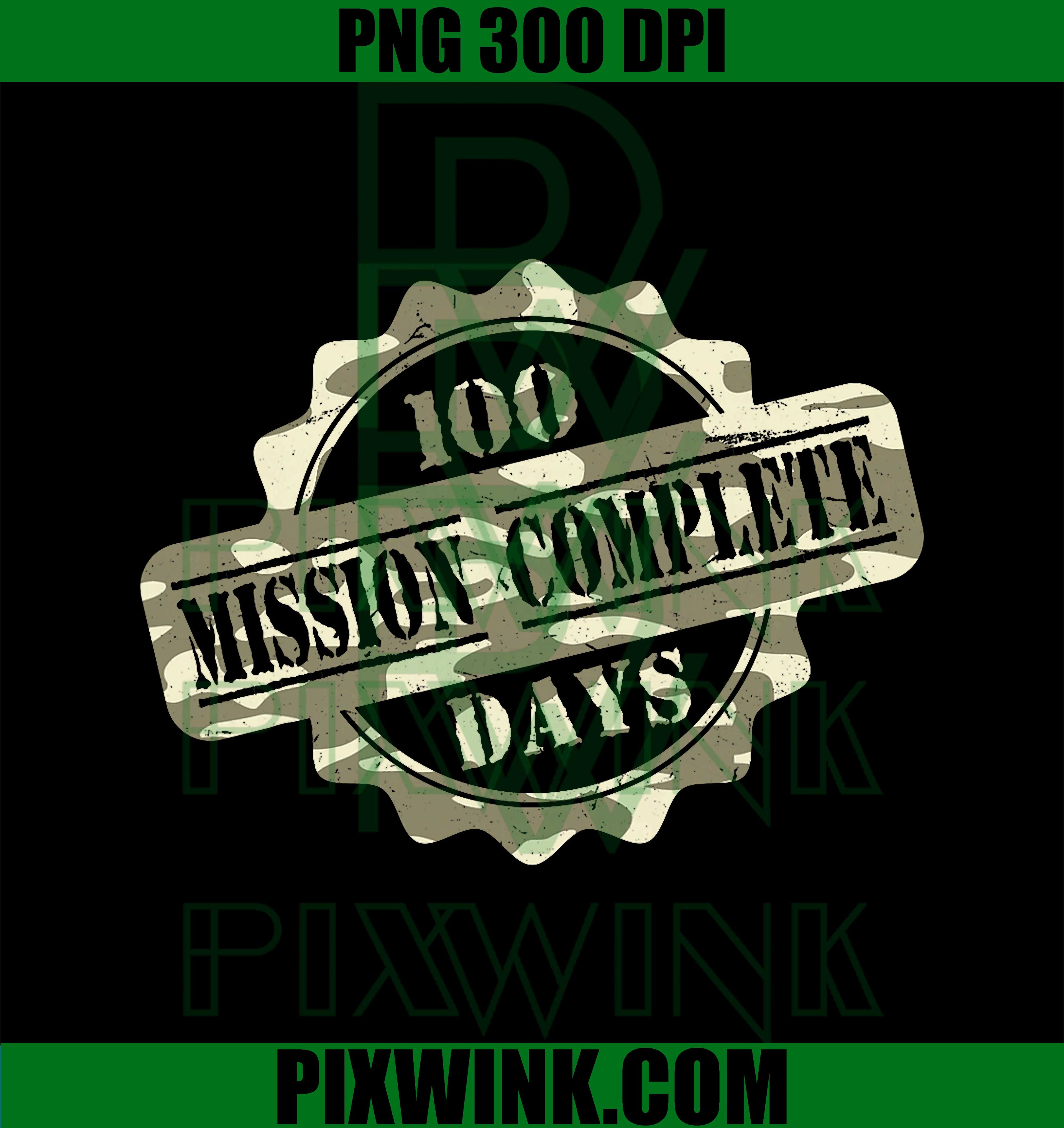 100 Days of School Mission, 100 Days Complete Gamer PNG