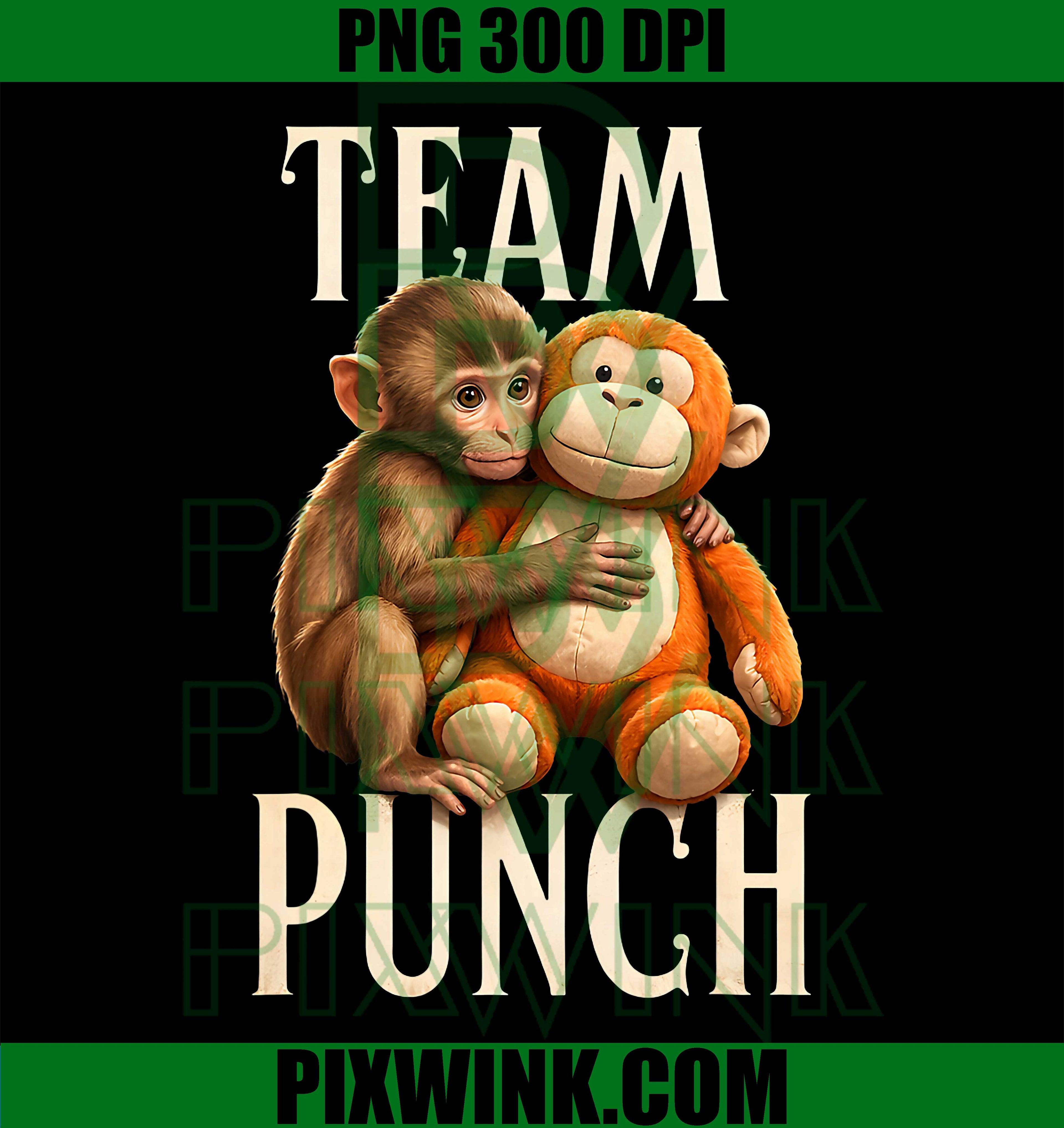 Baby Monkey Punch Team PNG, Funny Monkey Graphic PNG