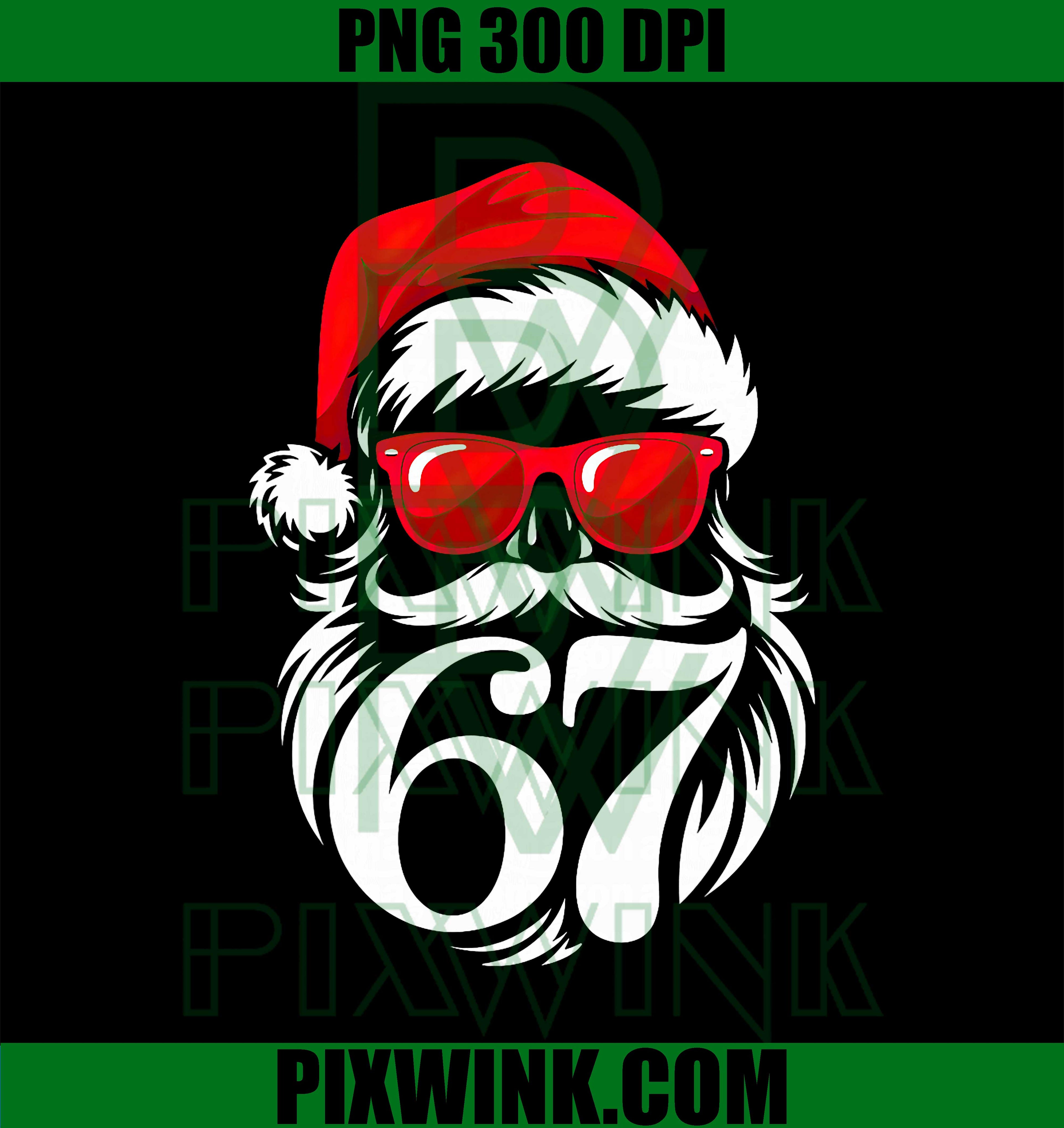 6 7 Christmas 67 Santa Six Seven Christmas PNG