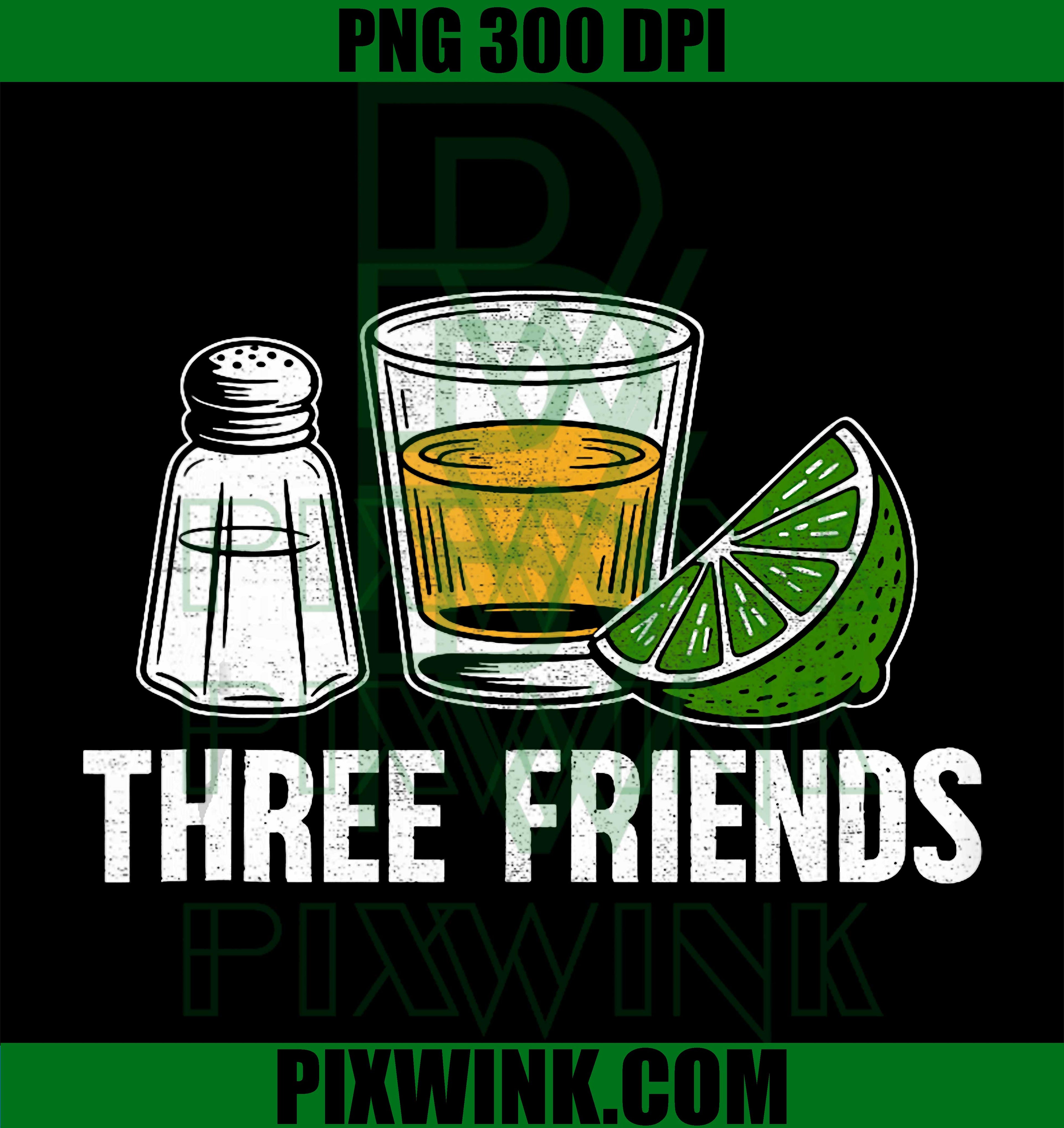 3 Friends Tequila Drinking PNG, Cinco de Mayo Fiesta Party Graphic PNG