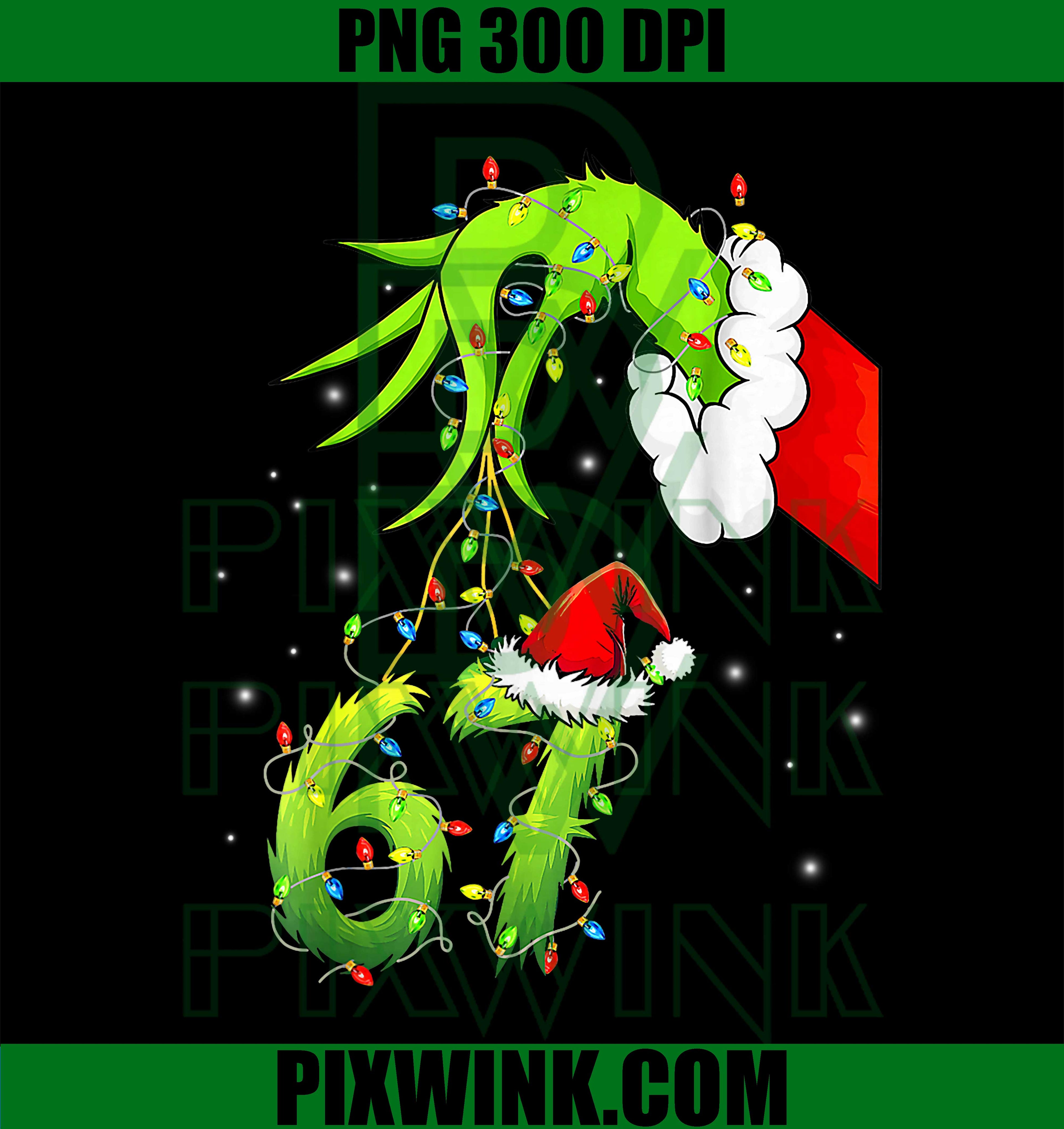 Funny Six Seven 6 7 Meme 67 Xmas Hand Christmas PNG