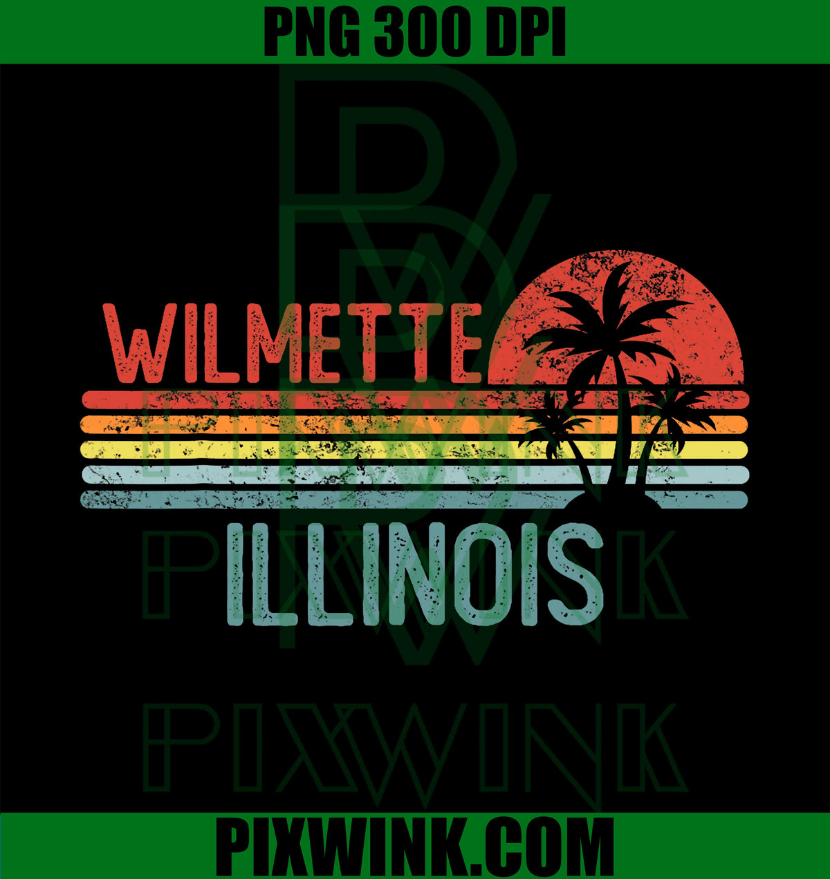 Wilmette Illinois Funny USA City Trip Home Roots PNG