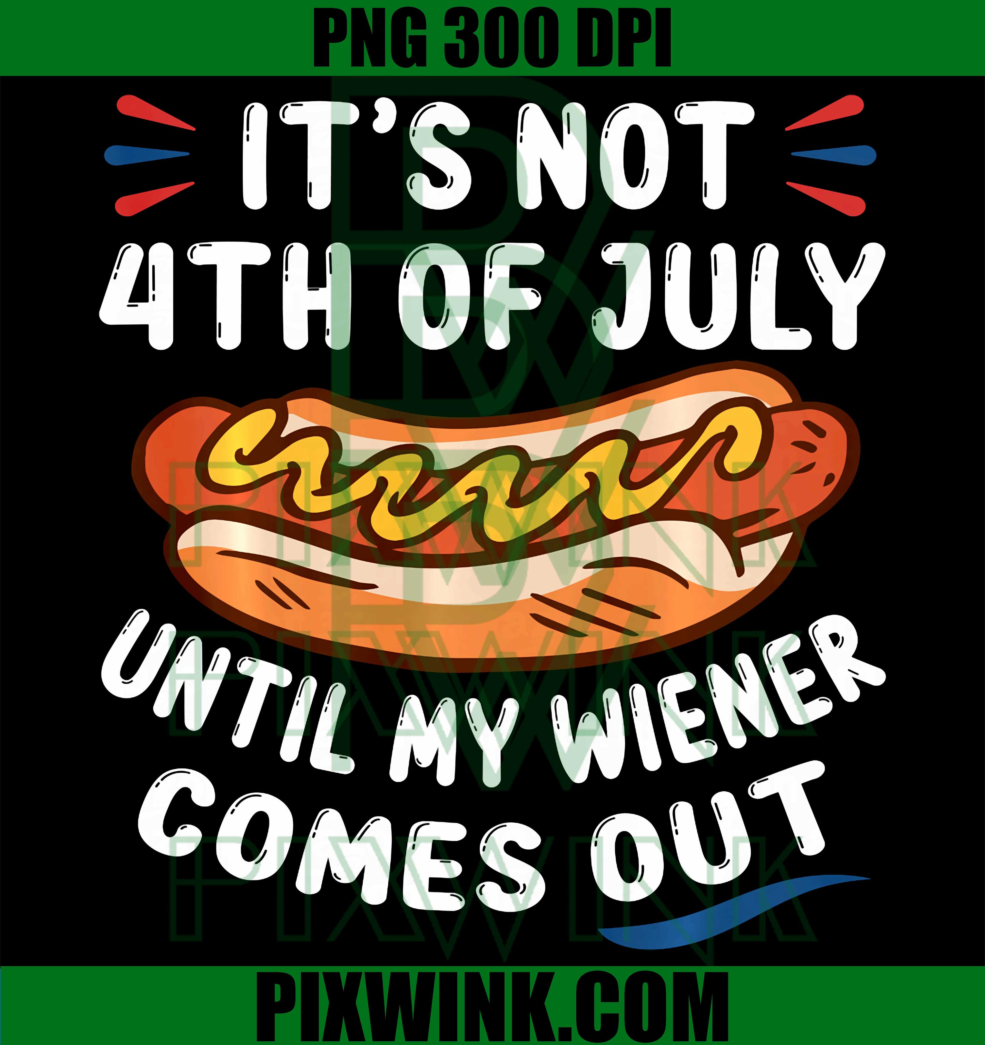 Funny Hotdog Wiener PNG, 4th of July Patriotic Hotdog PNG