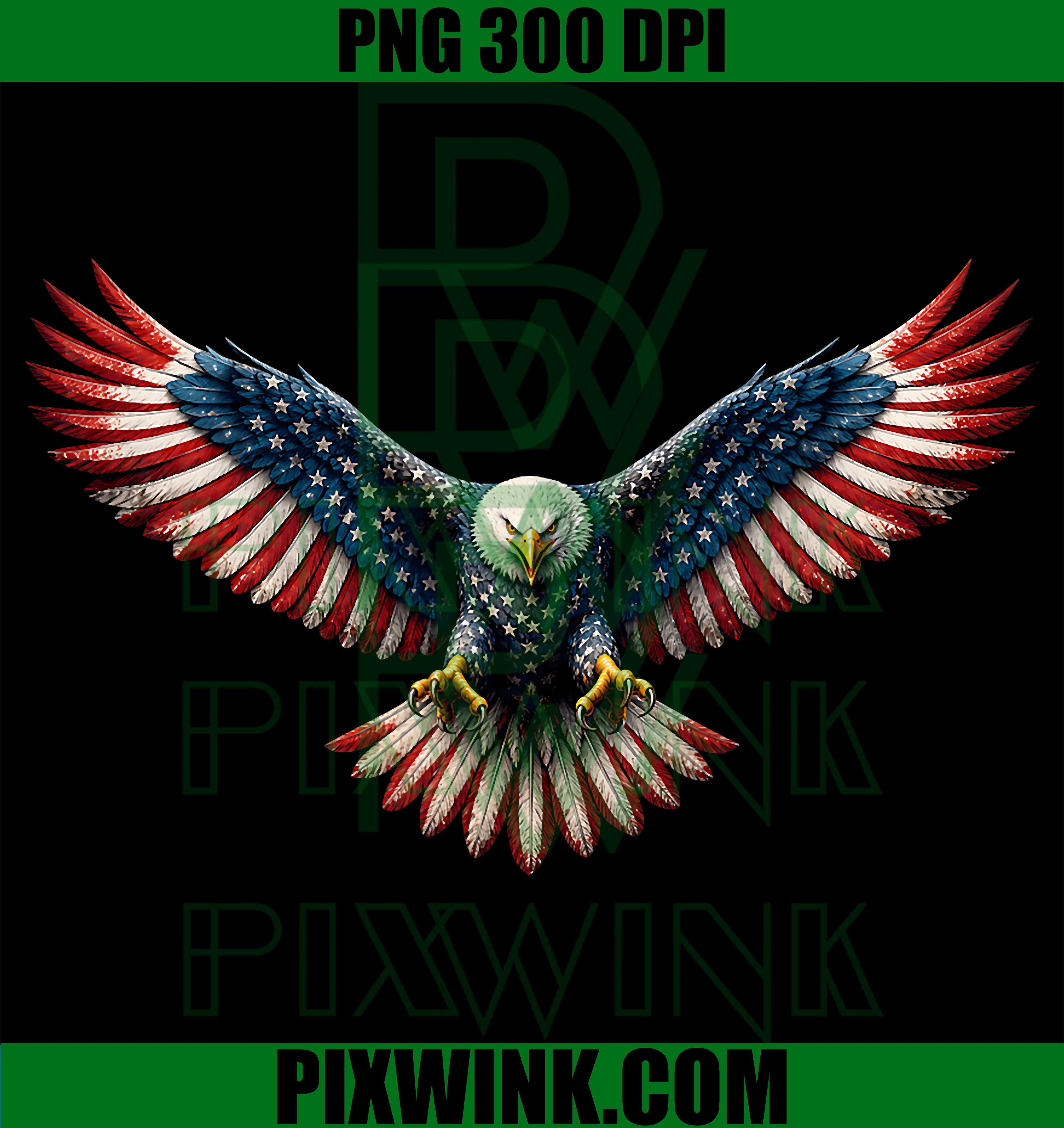 Eagle USA American Flag Fourth Of July PNG, Patriotic Men Boys PNG