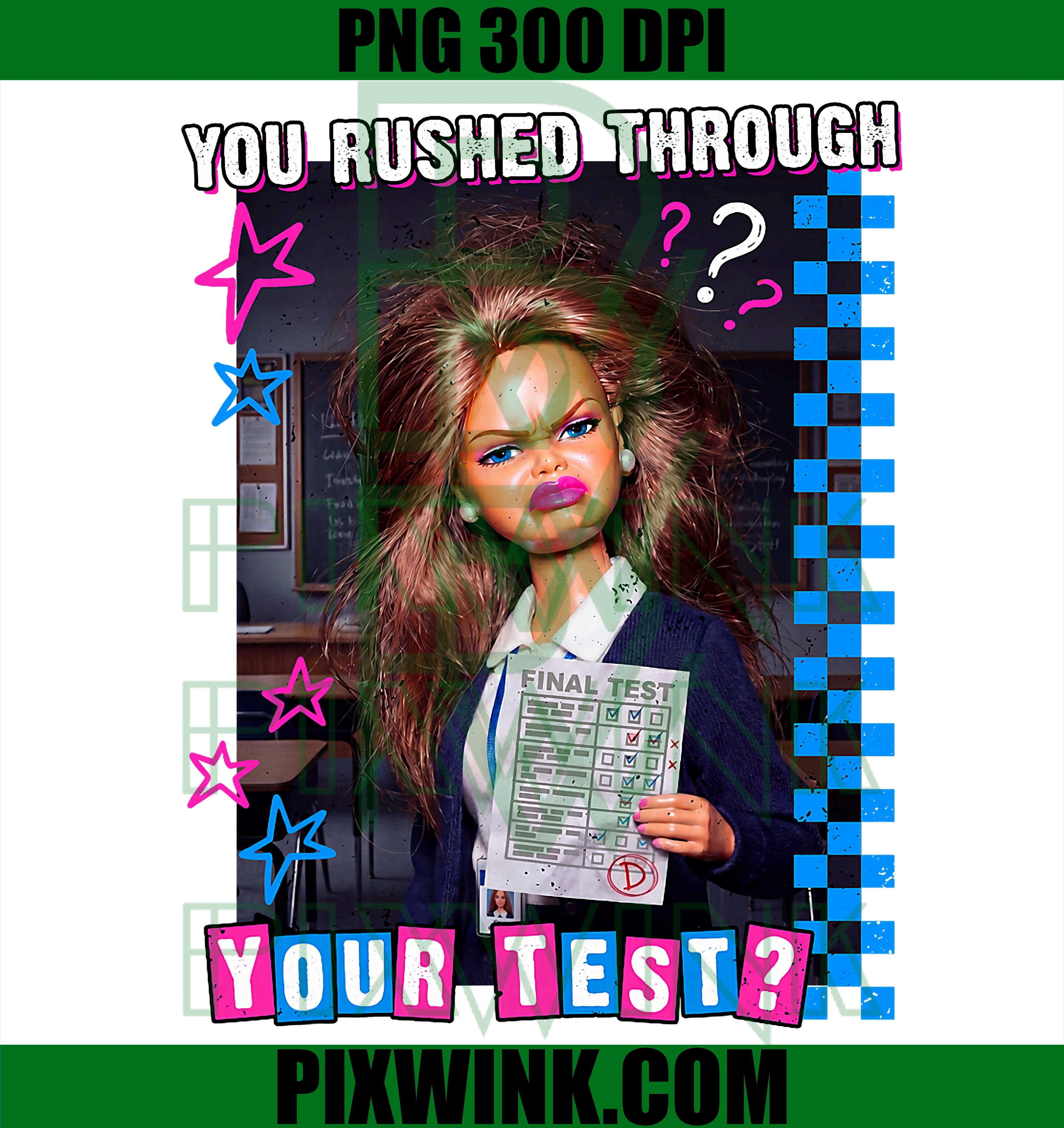 Rushed Through Test PNG, Funny Teacher Test Meme PNG