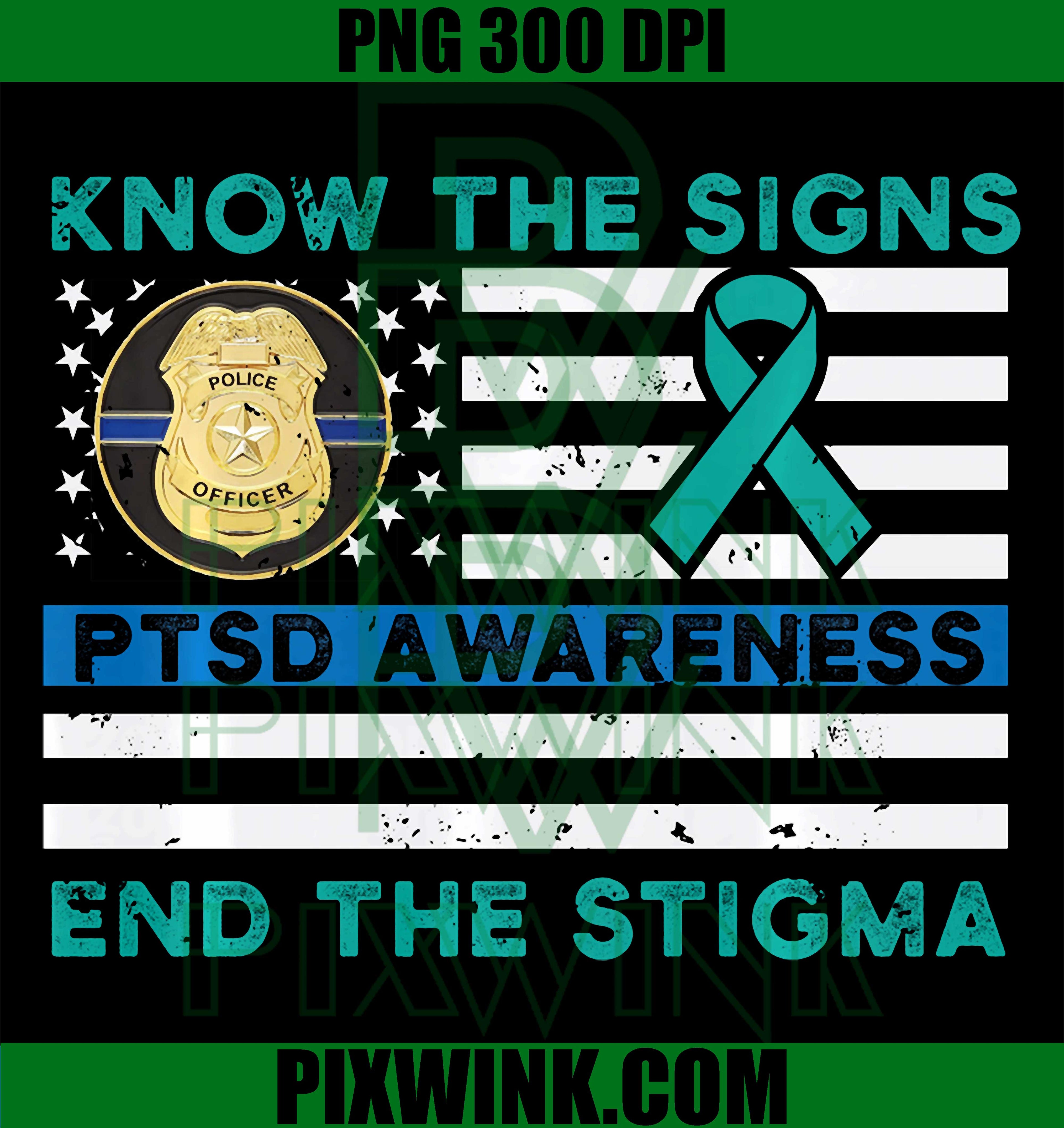 Police PTSD Awareness PNG, Law Enforcement Mental Health Support PNG