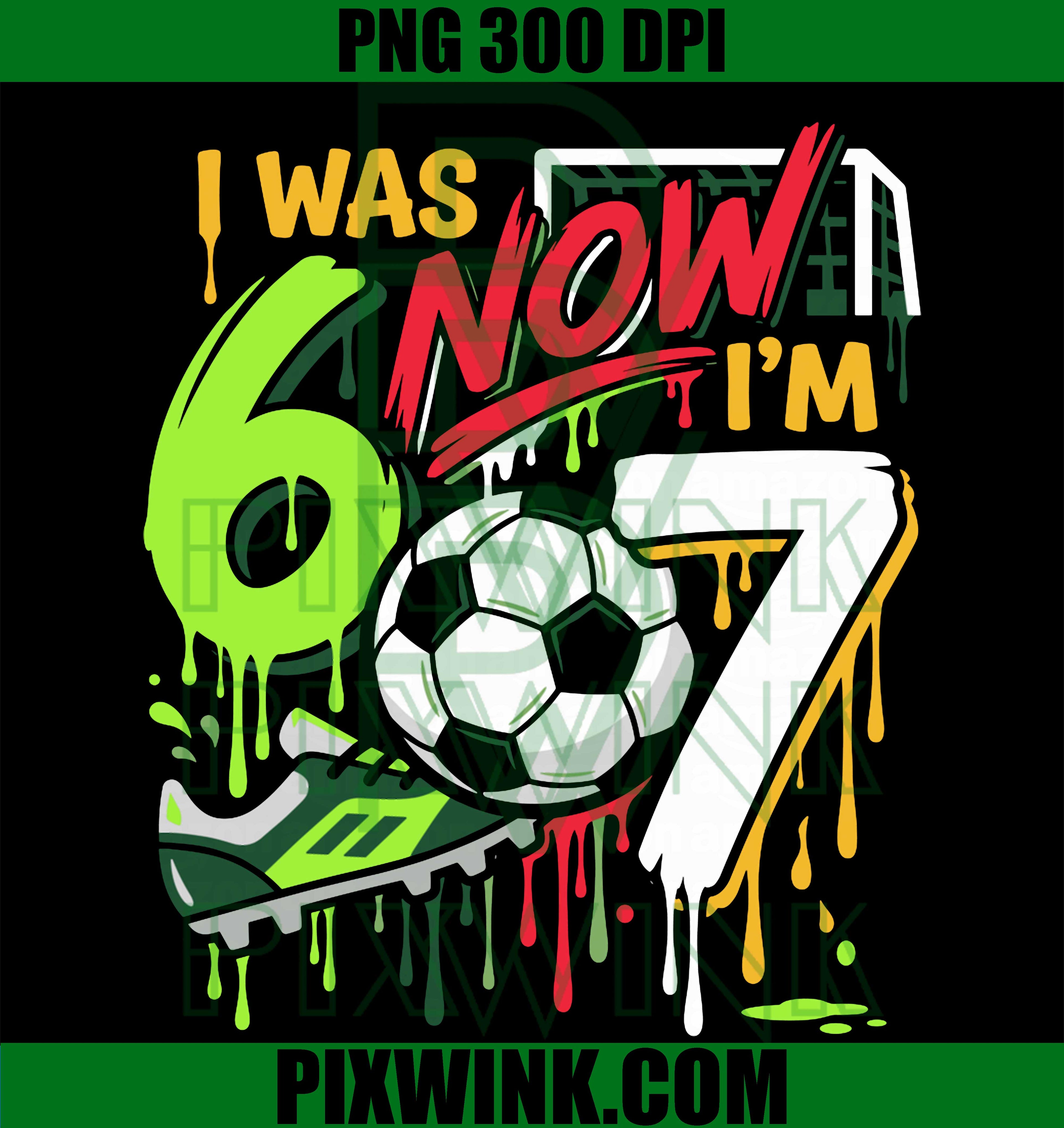 7 Year Old Soccer Birthday PNG, 7th Birthday Soccer Boy PNG