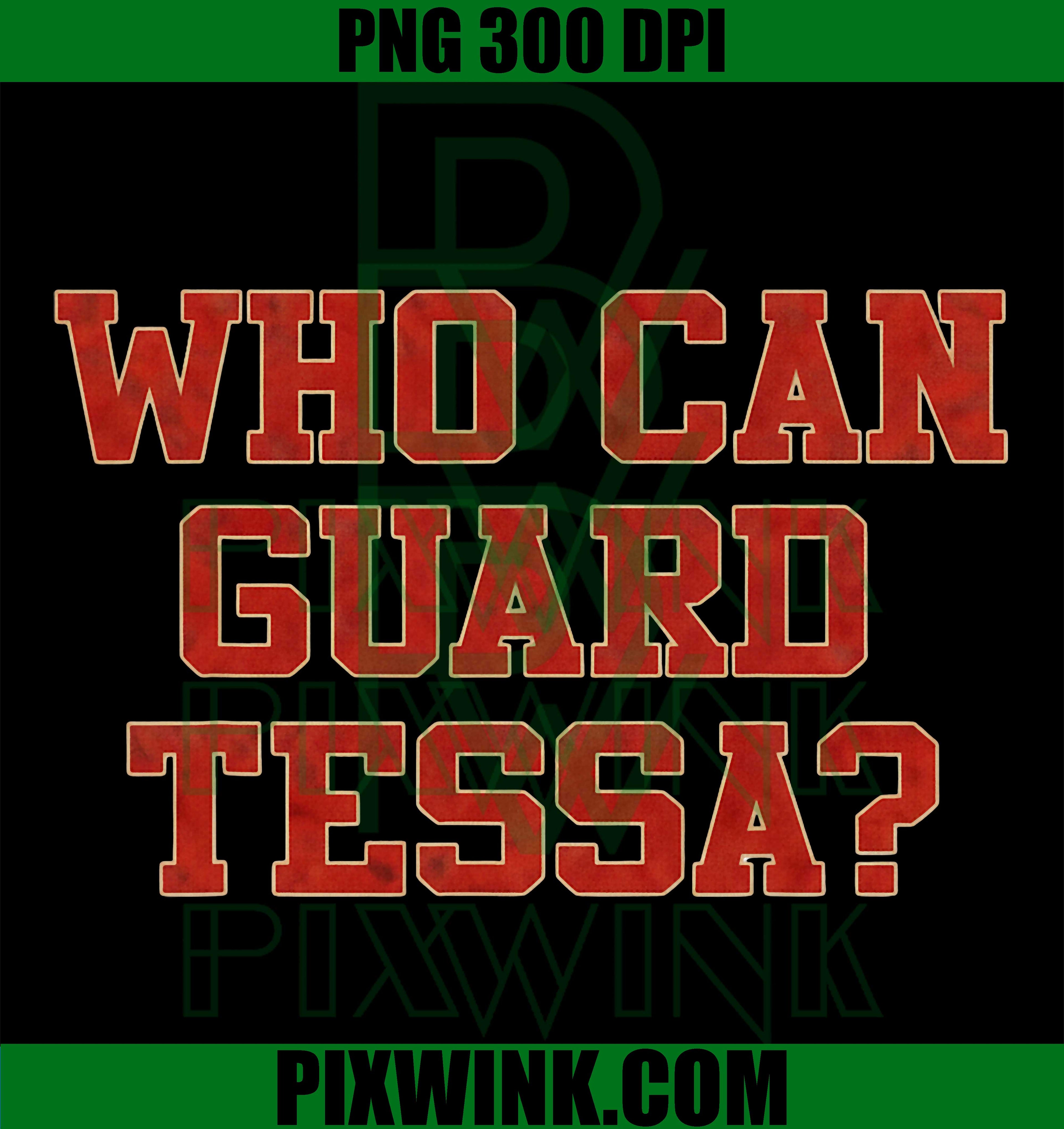 Who Can Guard Tessa PNG, Funny Basketball Player Meme Design PNG