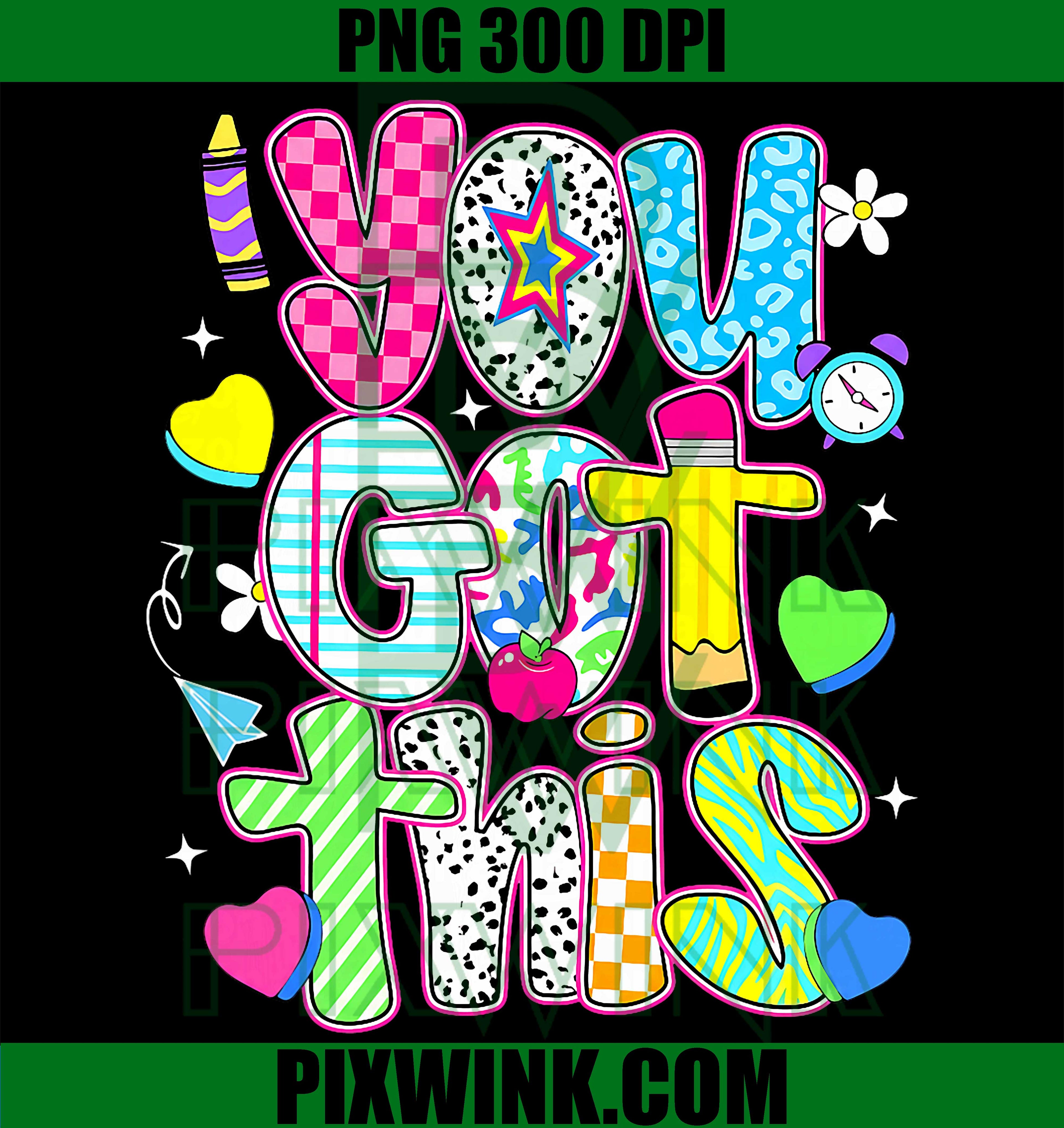 You Got This Test Day PNG, Funny Teacher Student Retro Design