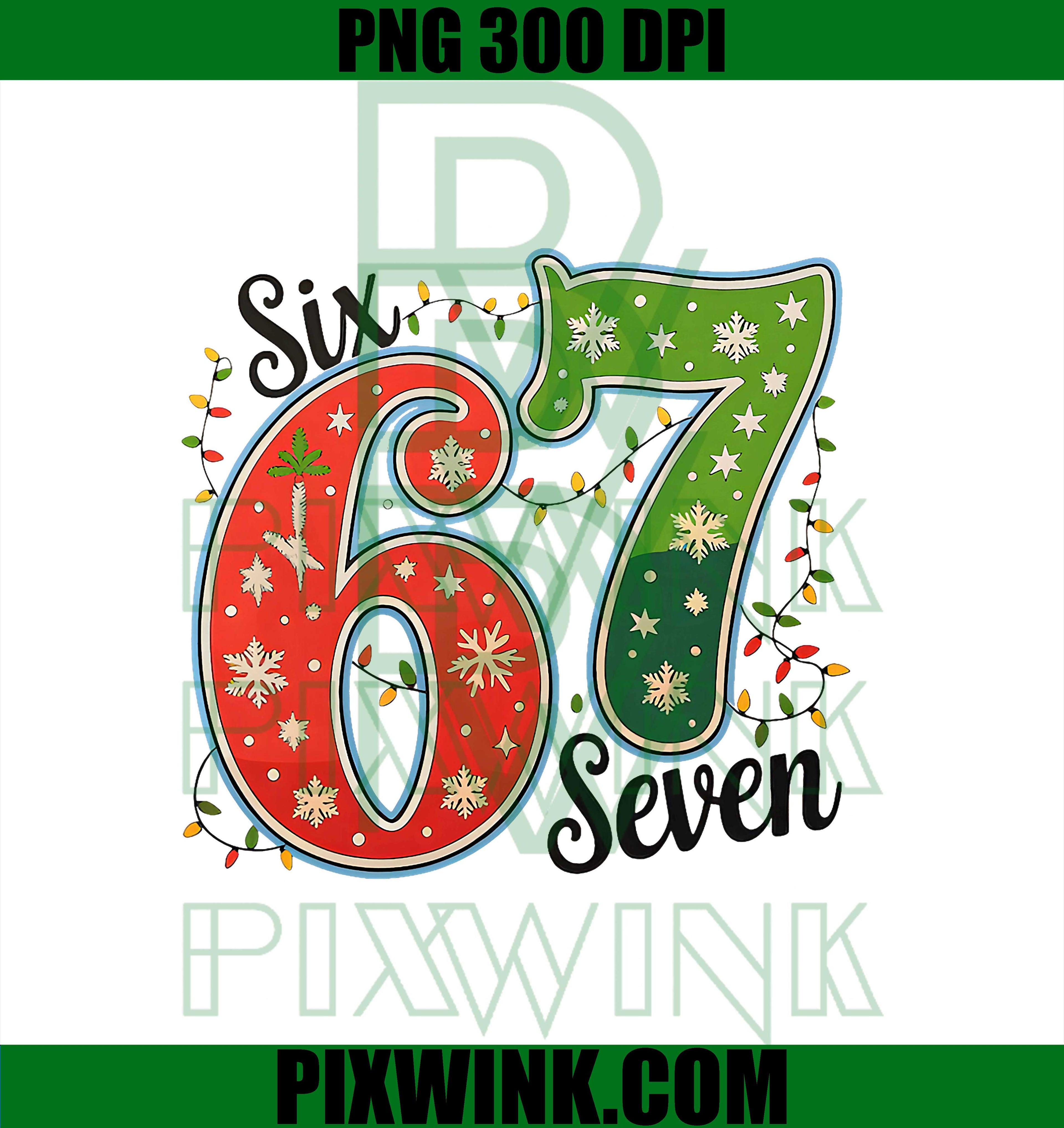 67 Six Seven Christmas Funny Meme 67 Couples Christmas PNG