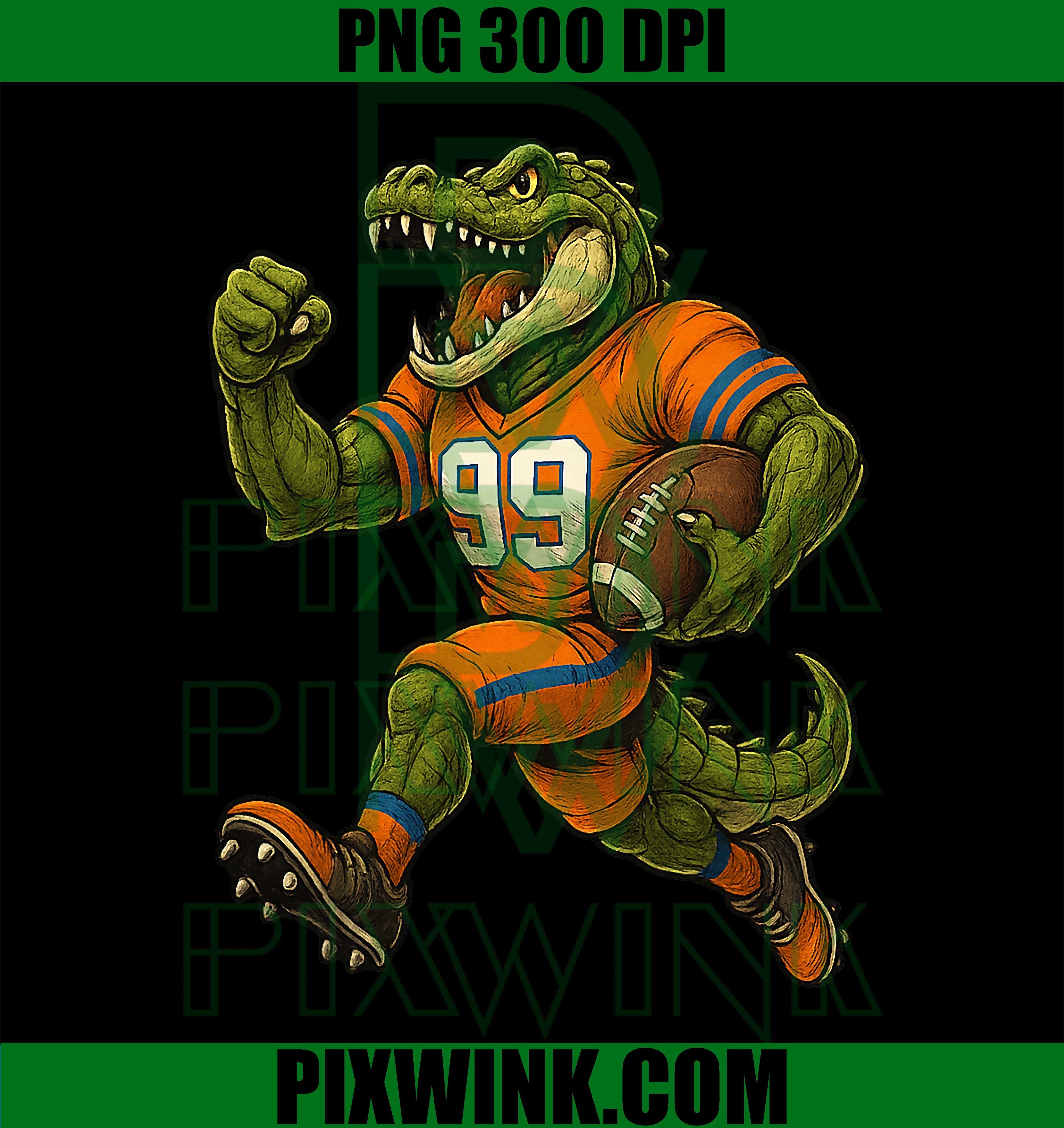 Fierce Gator Animal Graphic PNG, Retro Sports Design, Sports Team Fan PNG