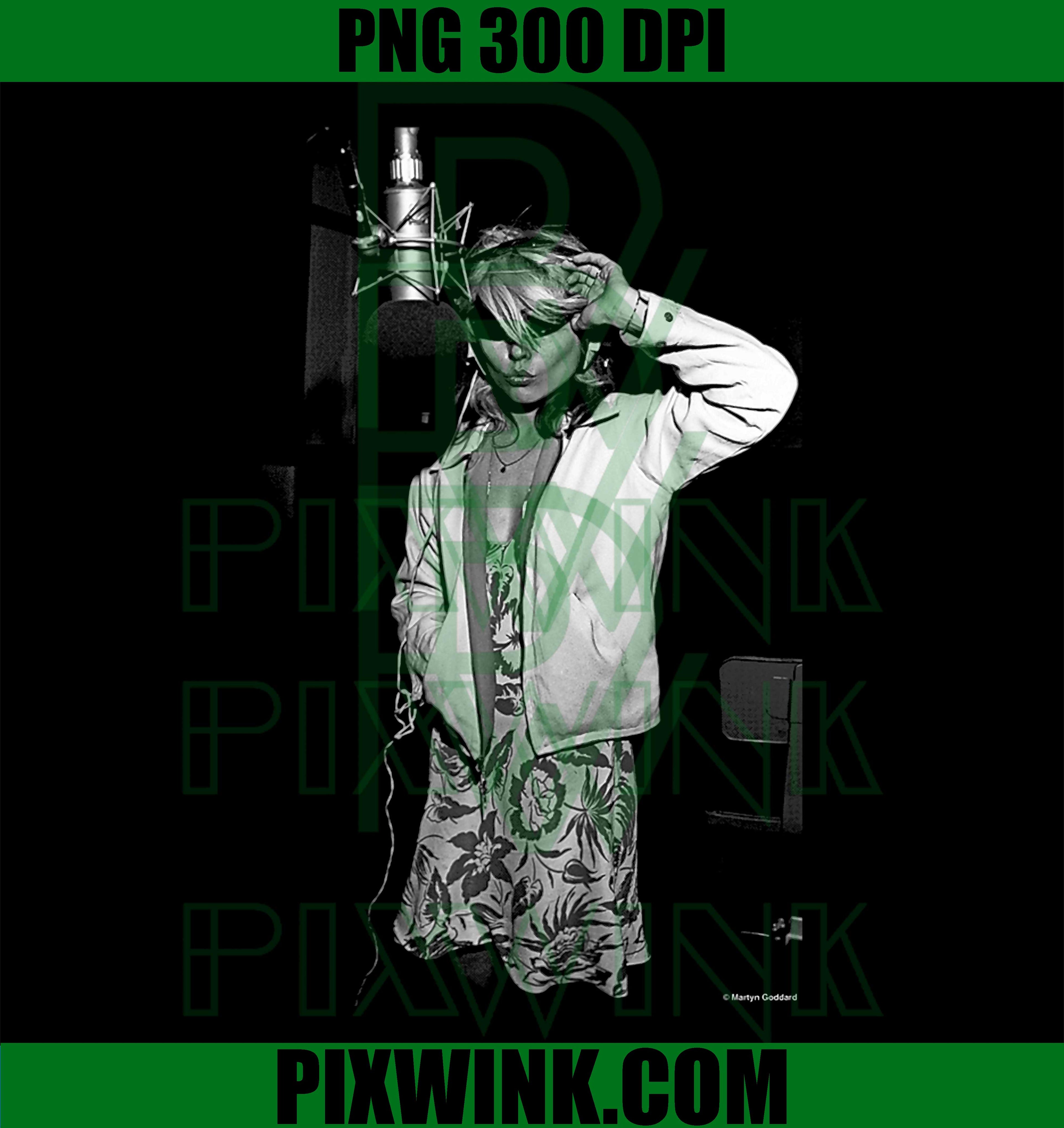 Blondie Debbie Harry NYC Recording PNG, Martyn Goddard Retro Music Photo Style Graphic PNG