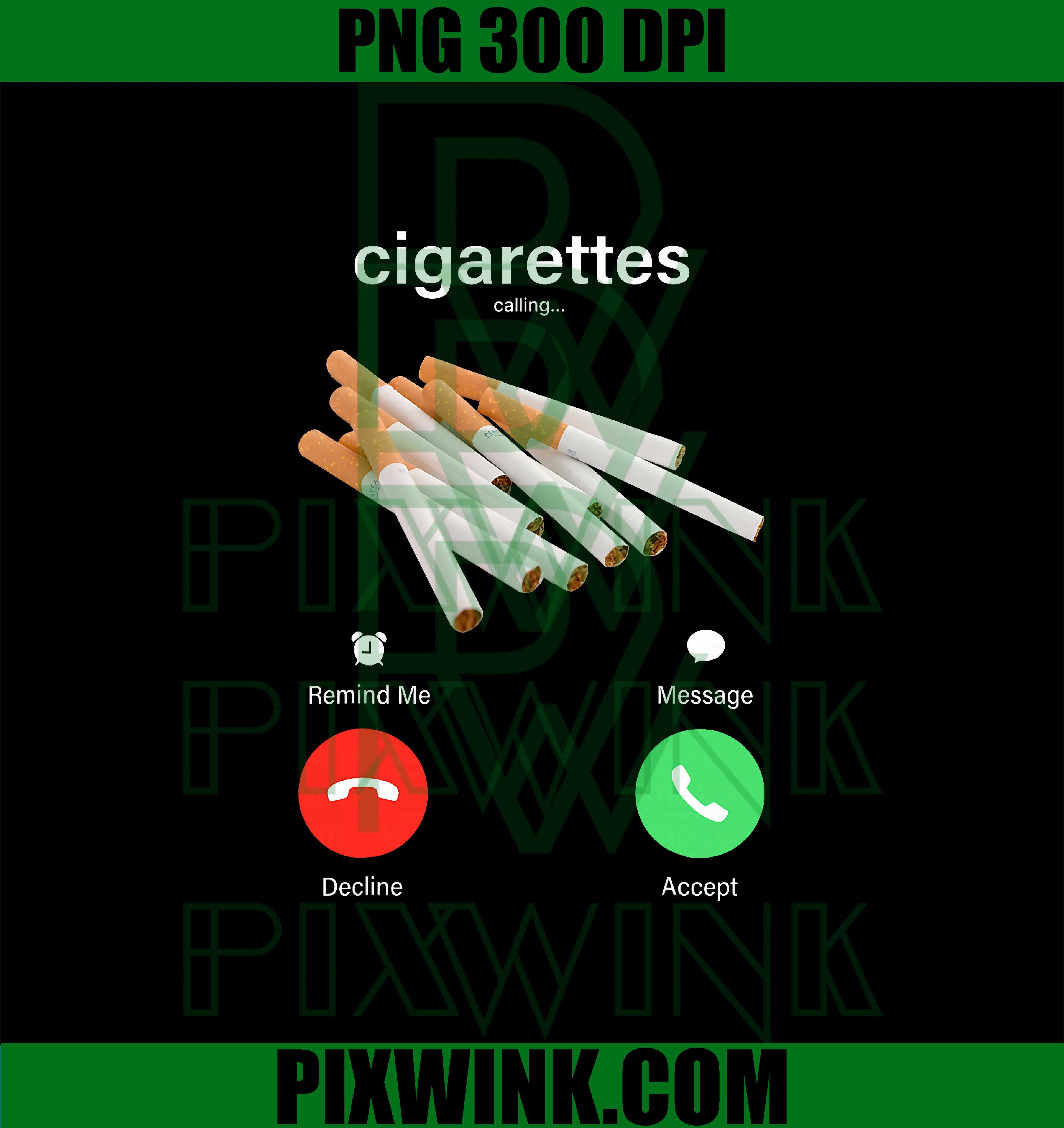 Cigarettes Phone Call PNG,  Funny Anti-Smoking Meme PNG