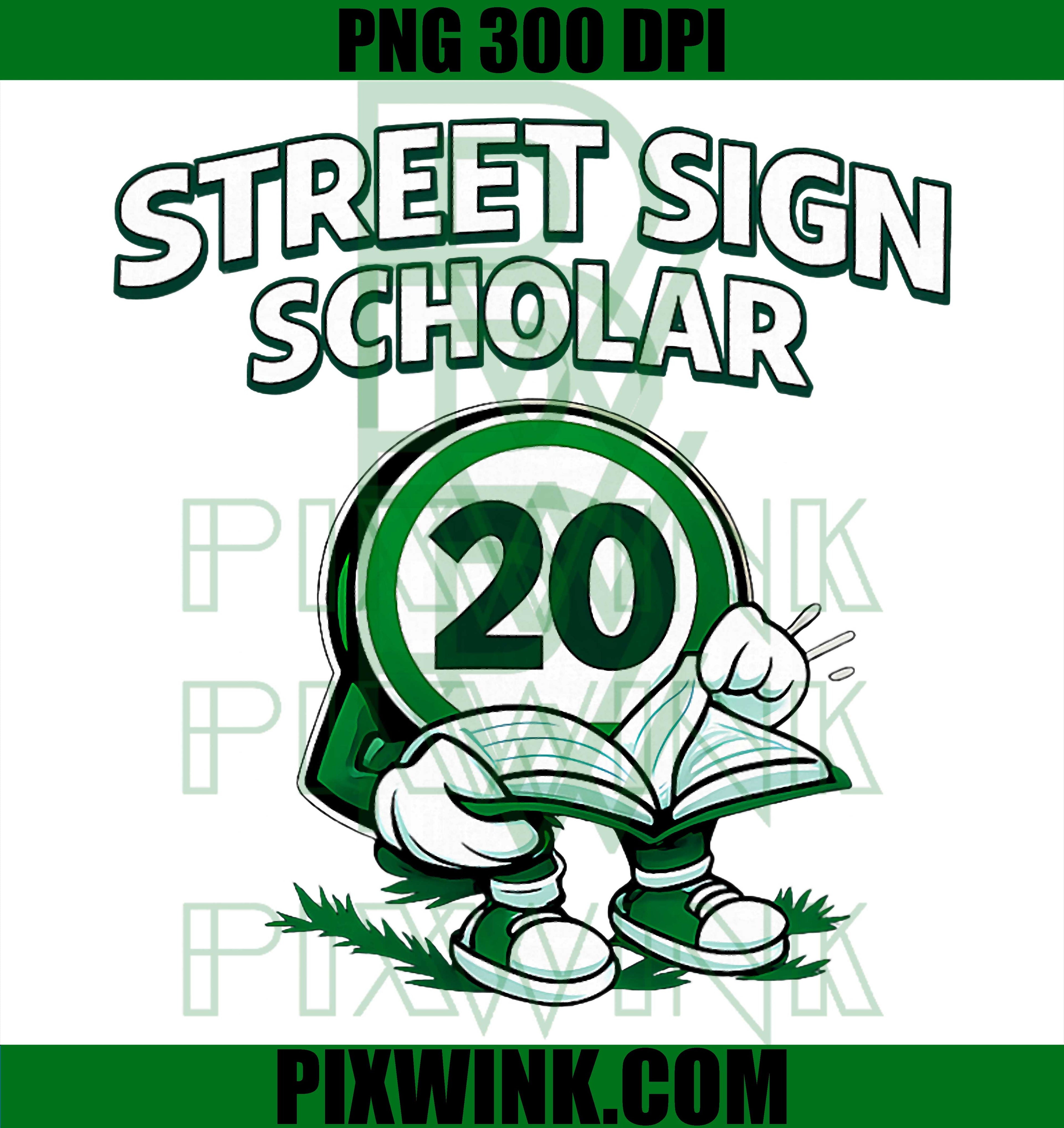 Street Sign Scholar PNG, Local Pride Badge Design PNG
