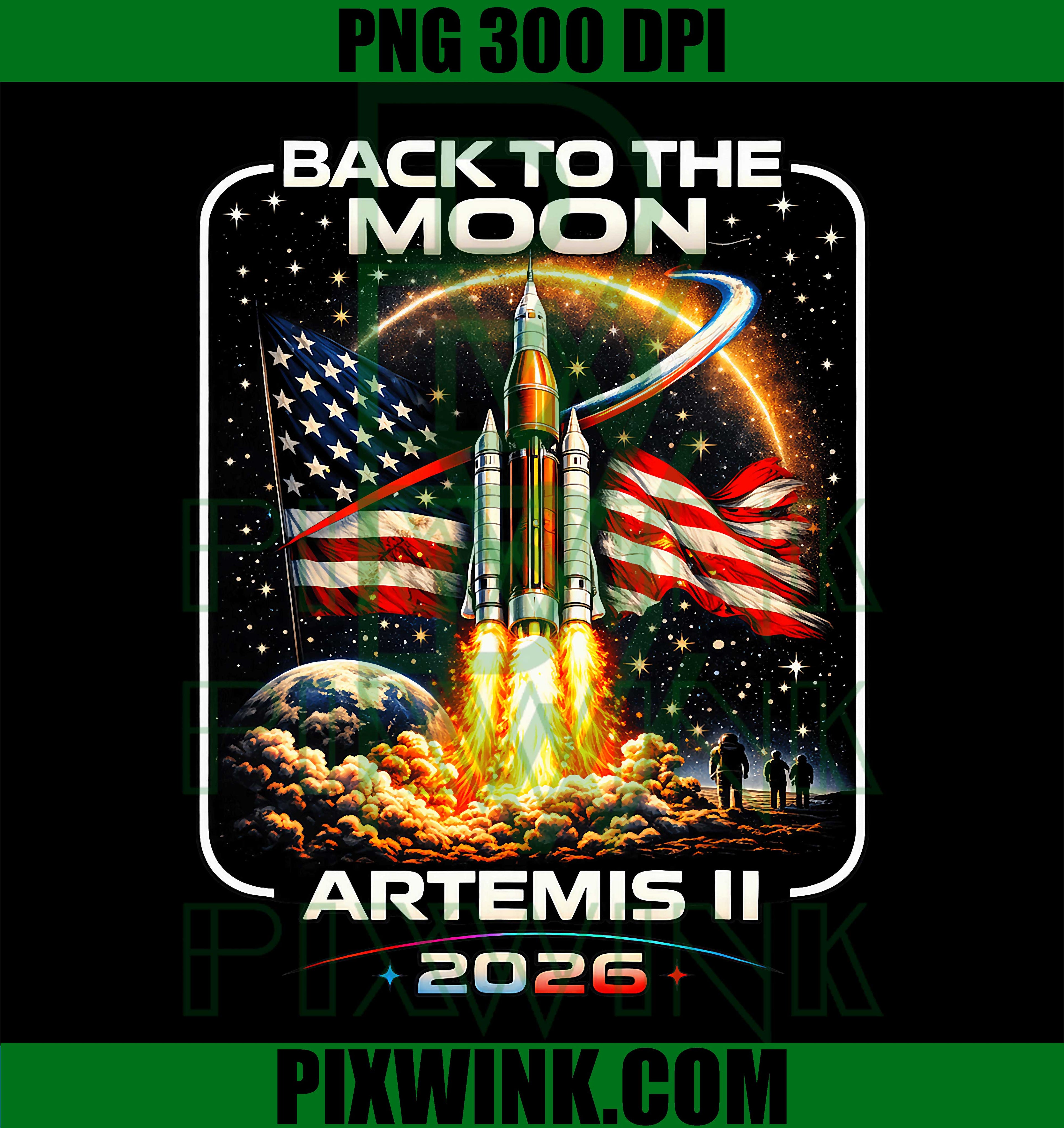Artemis 2026 Rocket PNG, Moon Mission Artemis 2 Space Design PNG