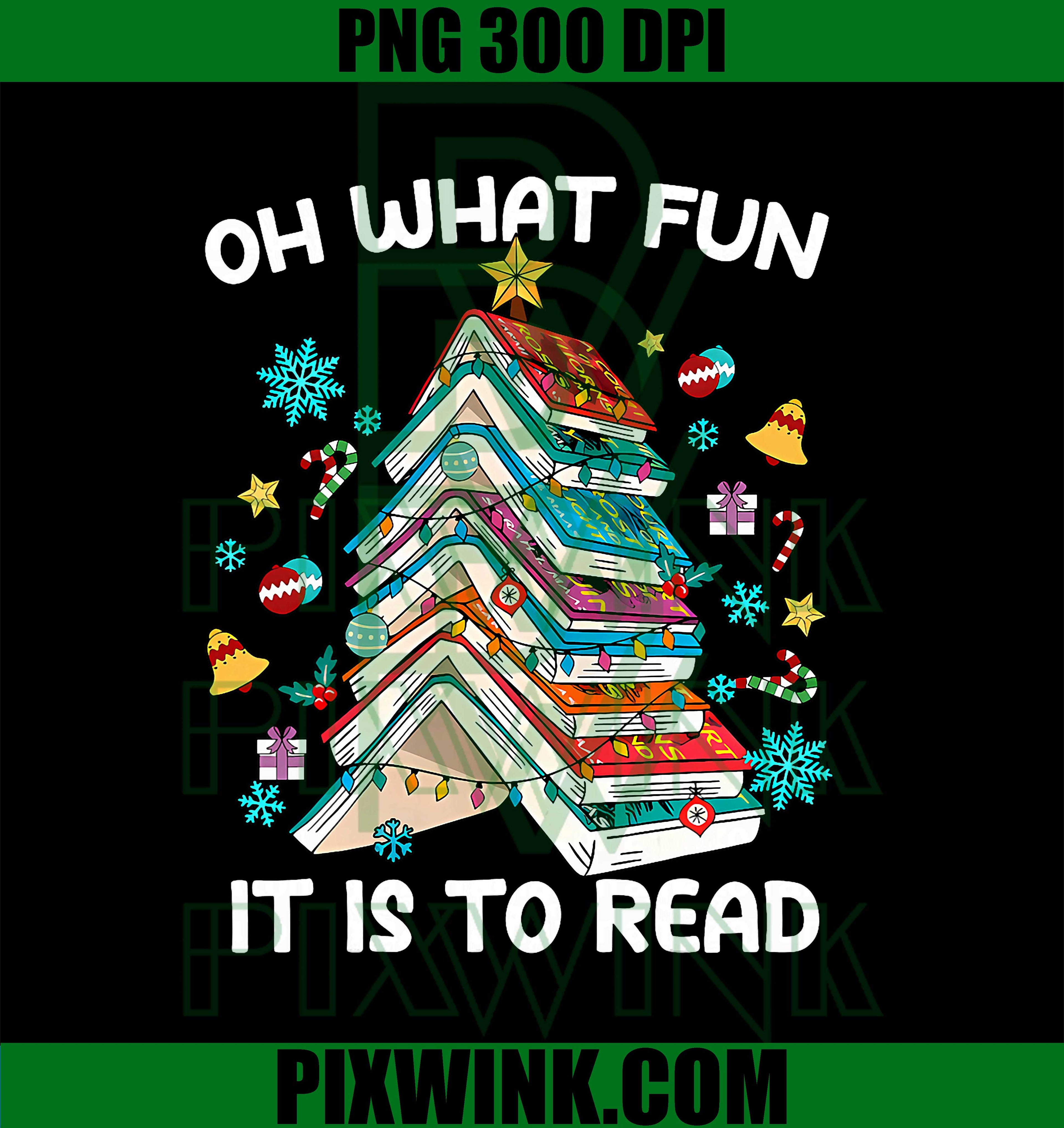 Oh What Fun It is to Read Book Tree Lights for Everyone PNG