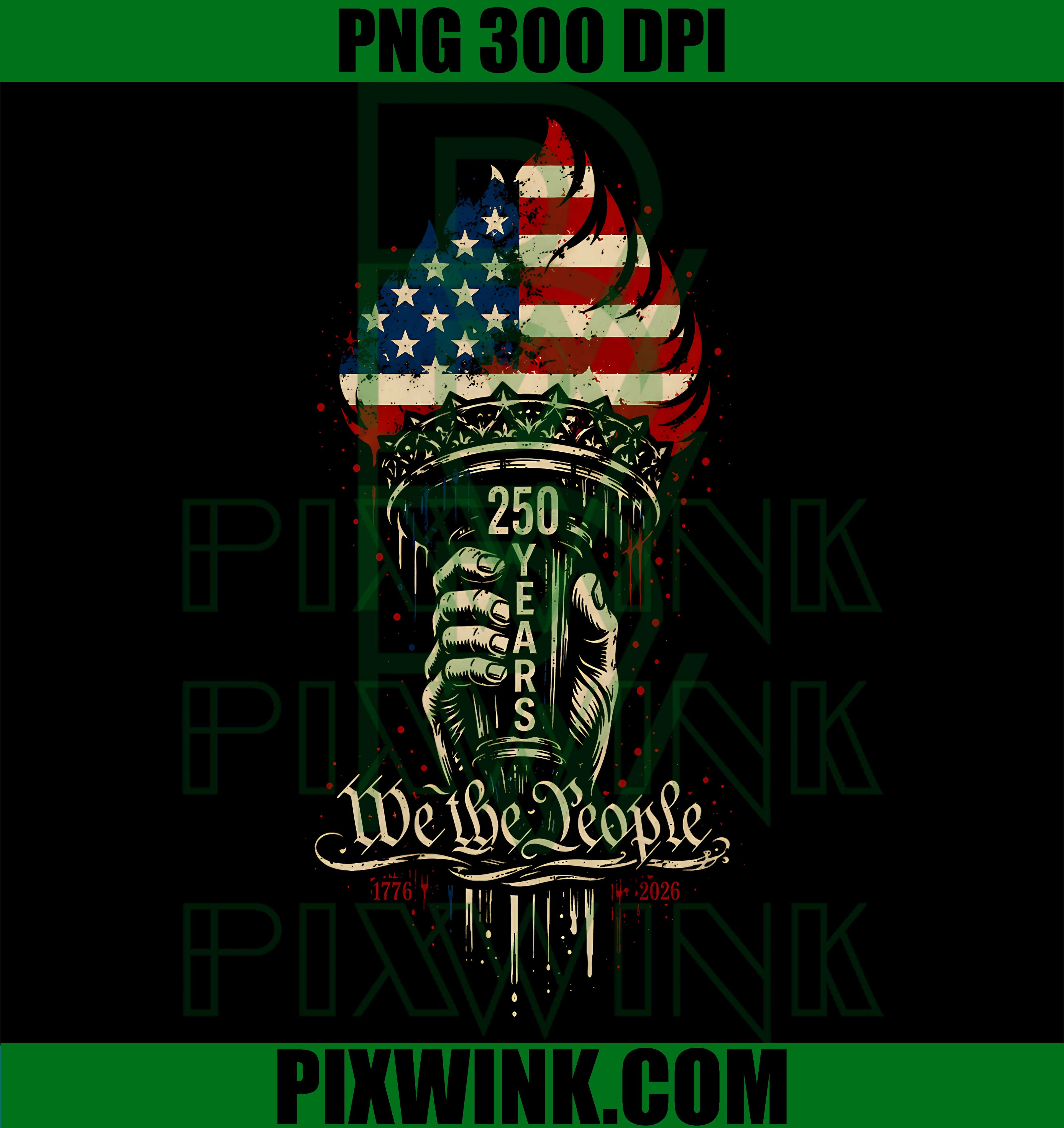 Vintage 250 Years PNG, USA 1776 2026 PNG, America 250th Birthday PNG