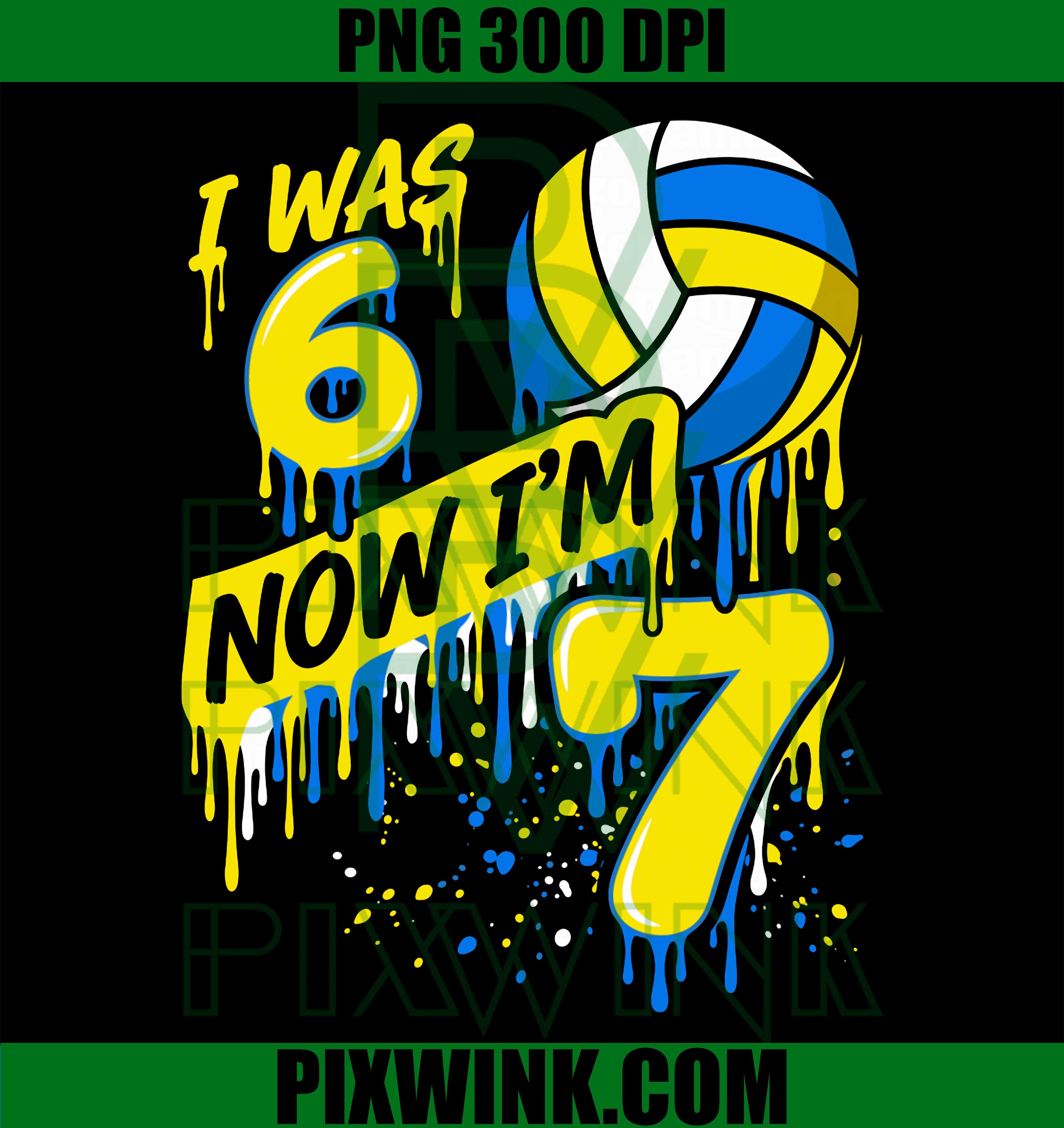 7 Year Old Volleyball Birthday PNG, 7th Birthday Volleyball Boy PNG