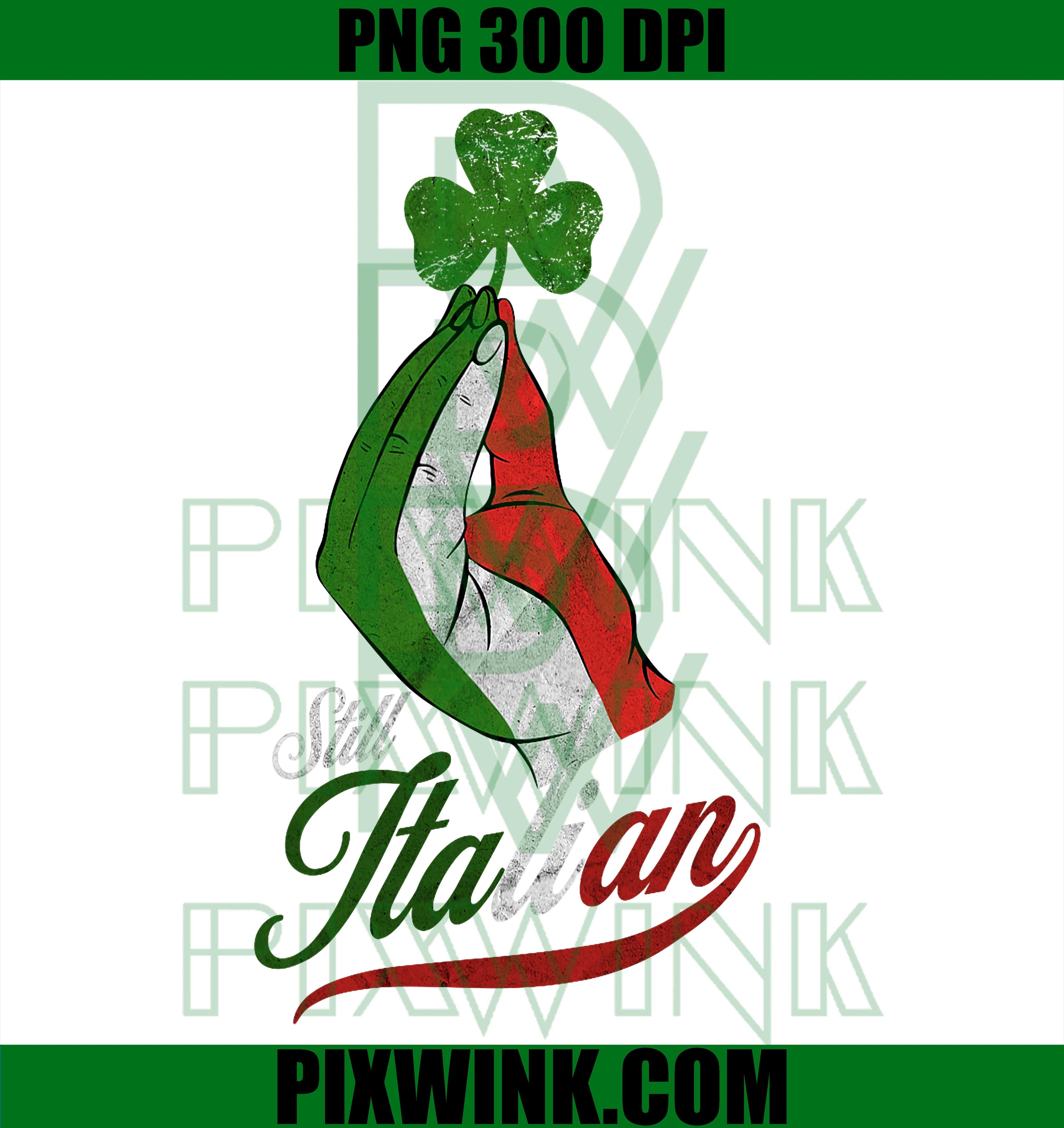 Funny Still Italian Shamrock PNG, St Patricks Clover Hand PNG