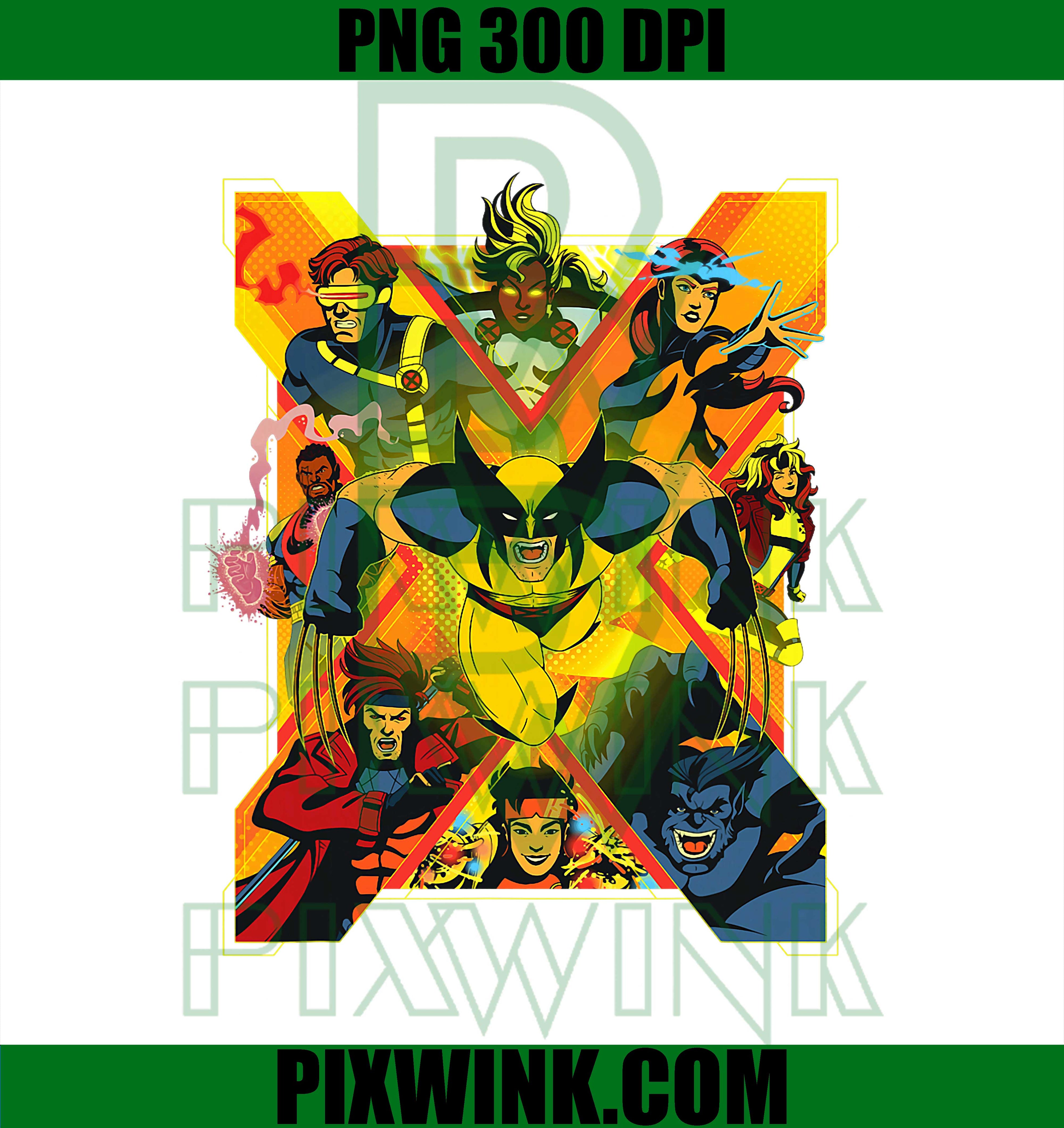 Marvel Studios X-Men ’97, Wolverine and Team X-Logo PNG