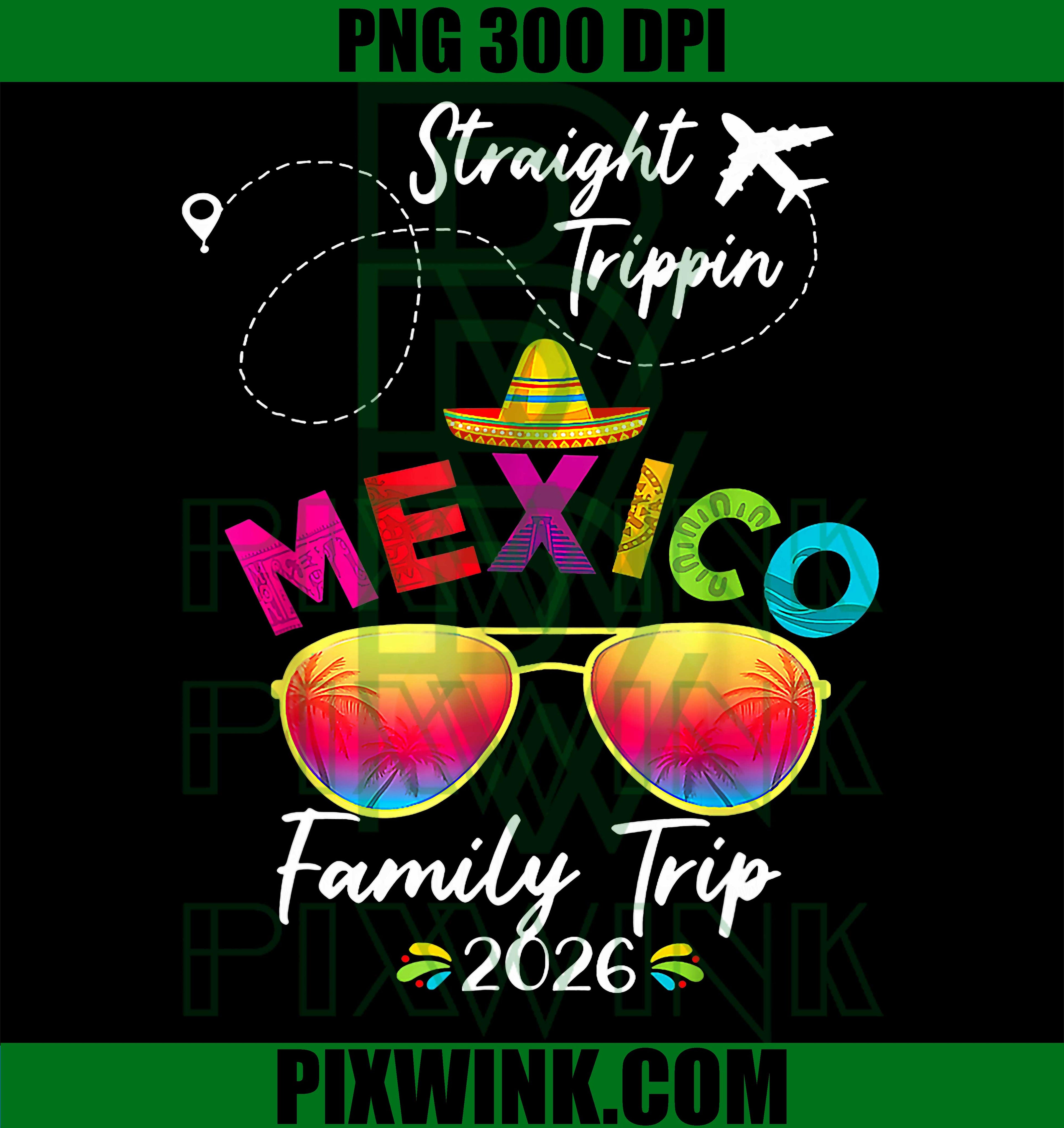 Mexico Family Vacation PNG, Cancun 2026 Trip PNG, Digital Download PNG