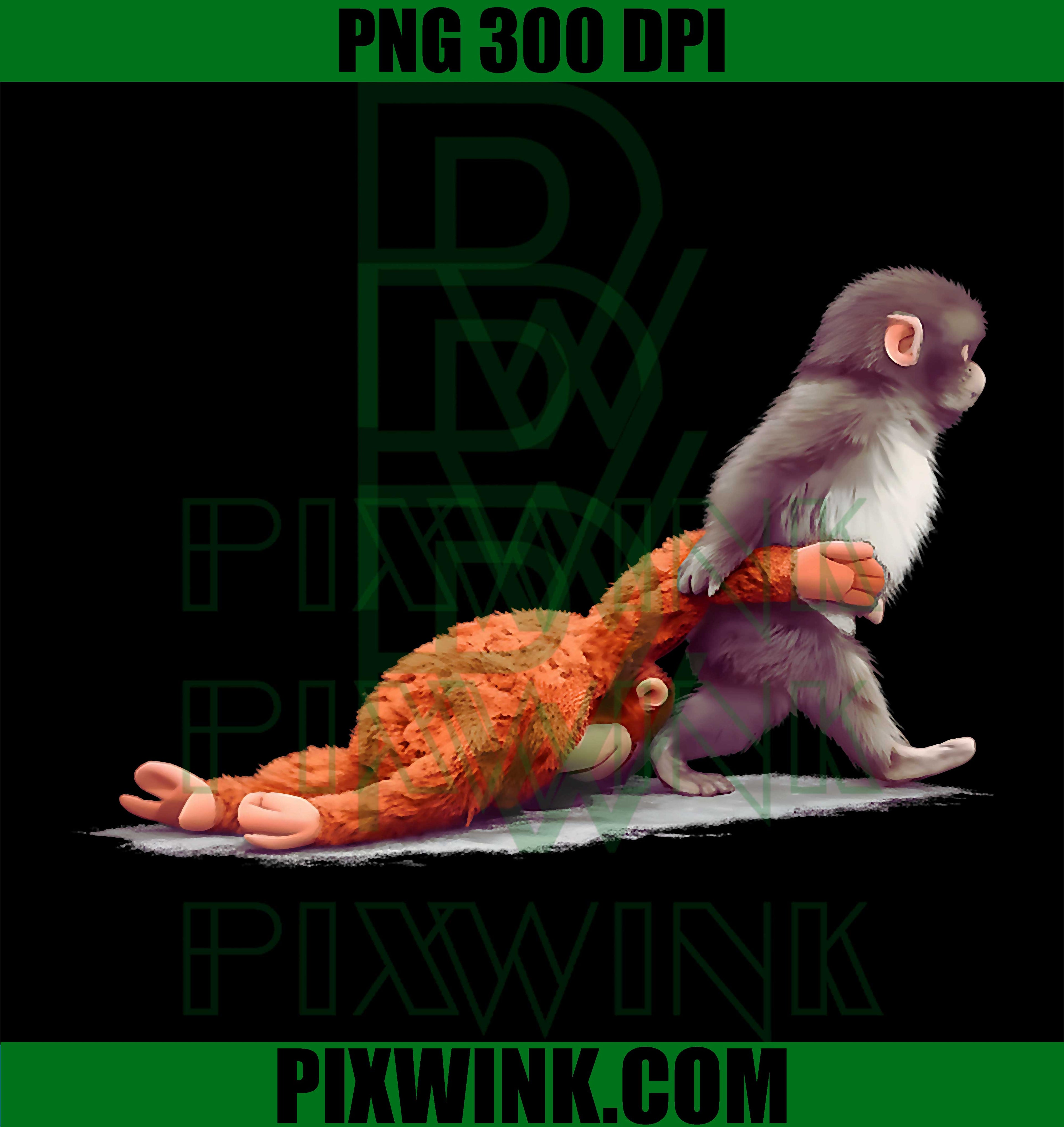 Monkey Punch Baby PNG, Little Punch Big Love Design PNG