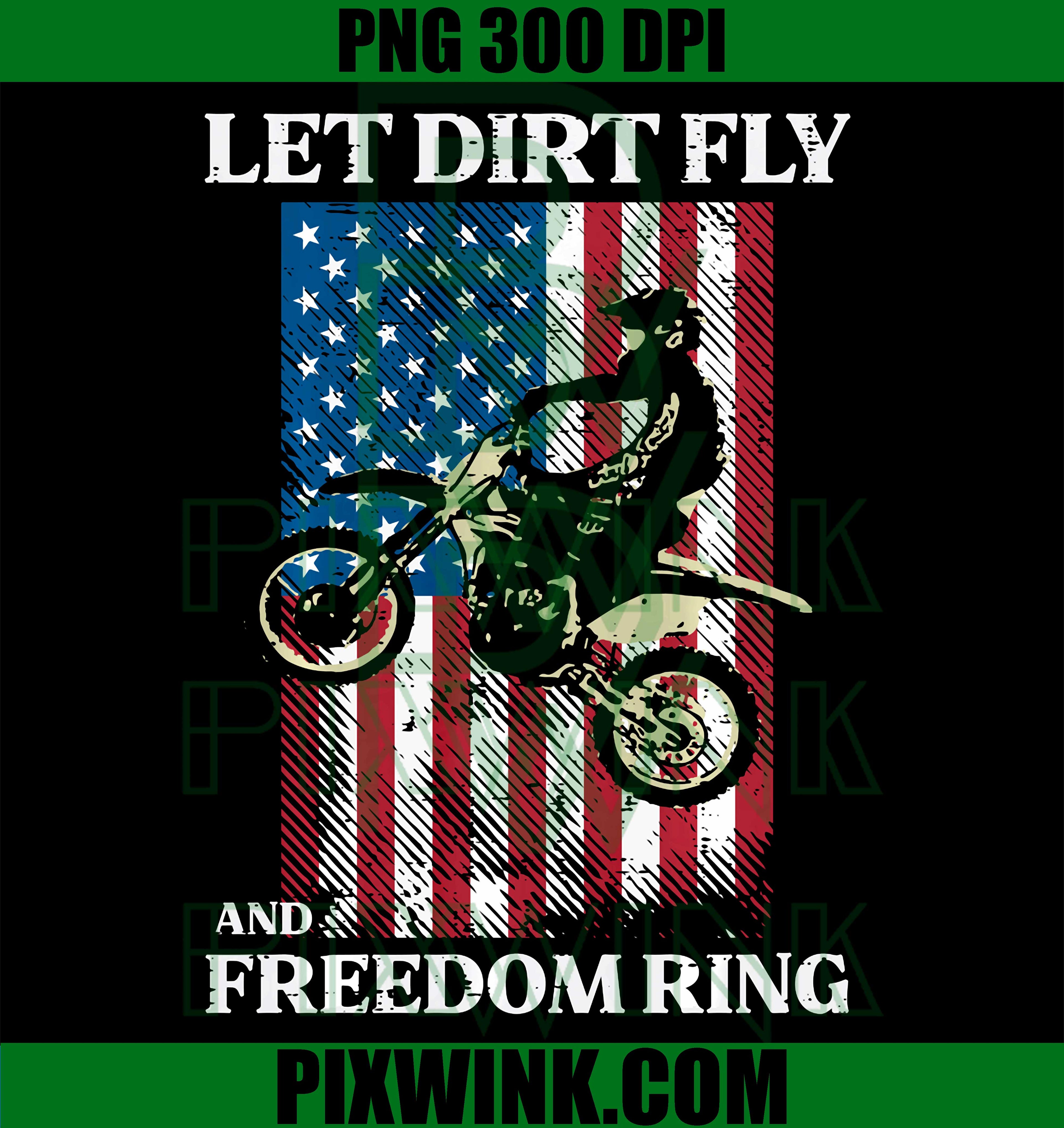 Dirt Bike Motocross USA PNG, Patriotic Biker 4th of July PNG