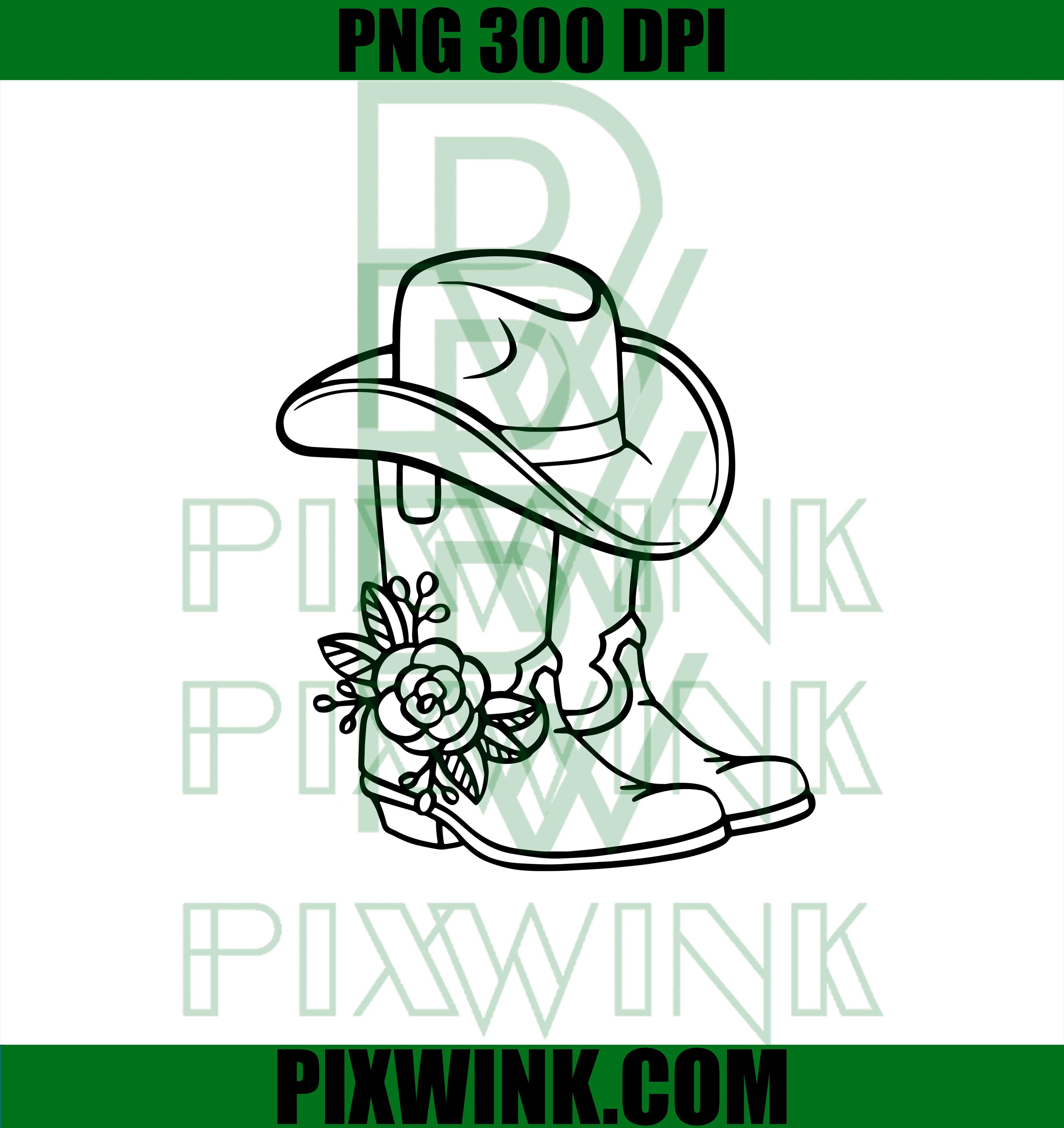 Cowboy boots SVG, Western SVG, Cowgirl boots SVG, Cowboy hat SVG