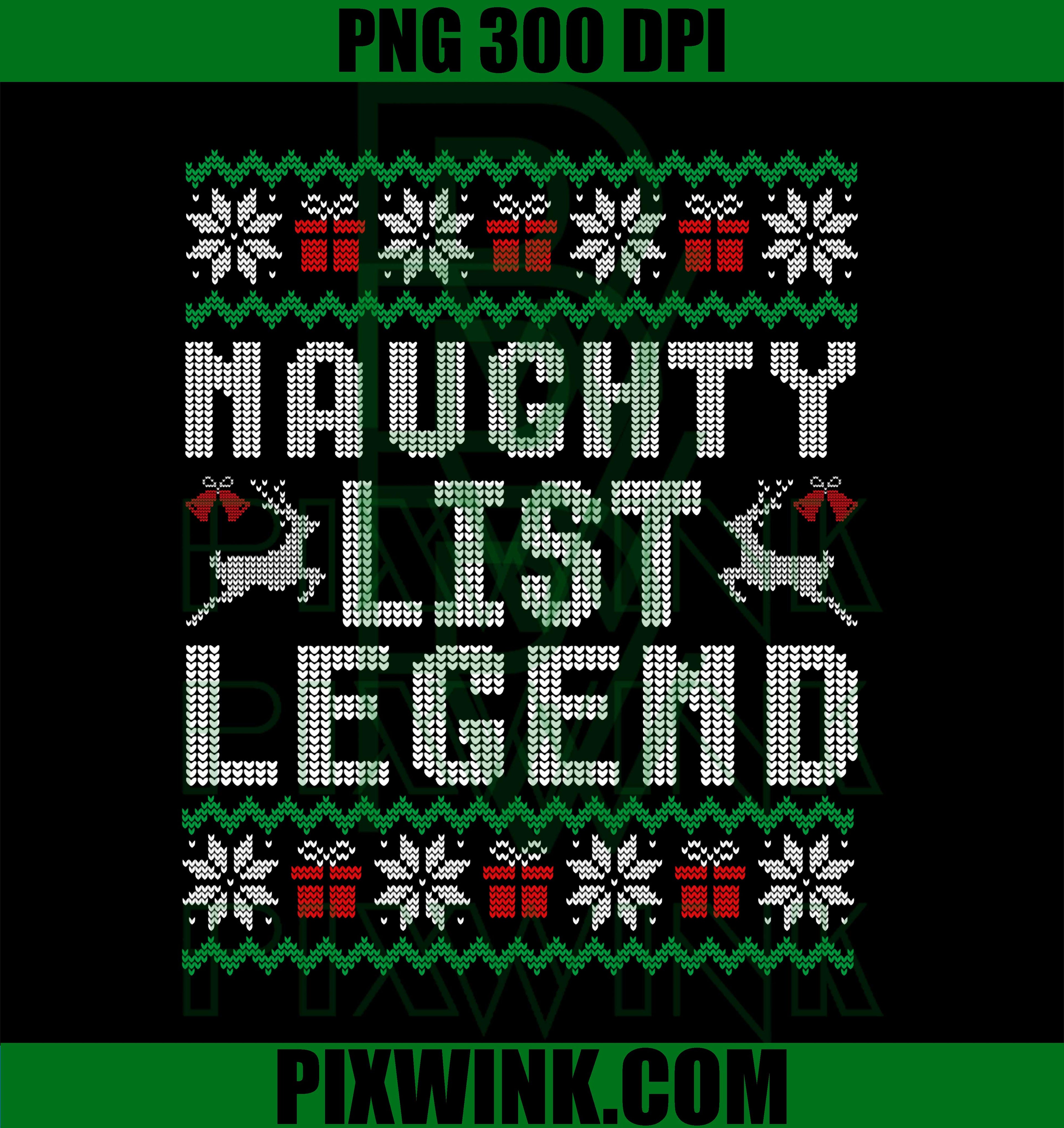 Naughty List Legend, Funny Ugly Christmas PNG