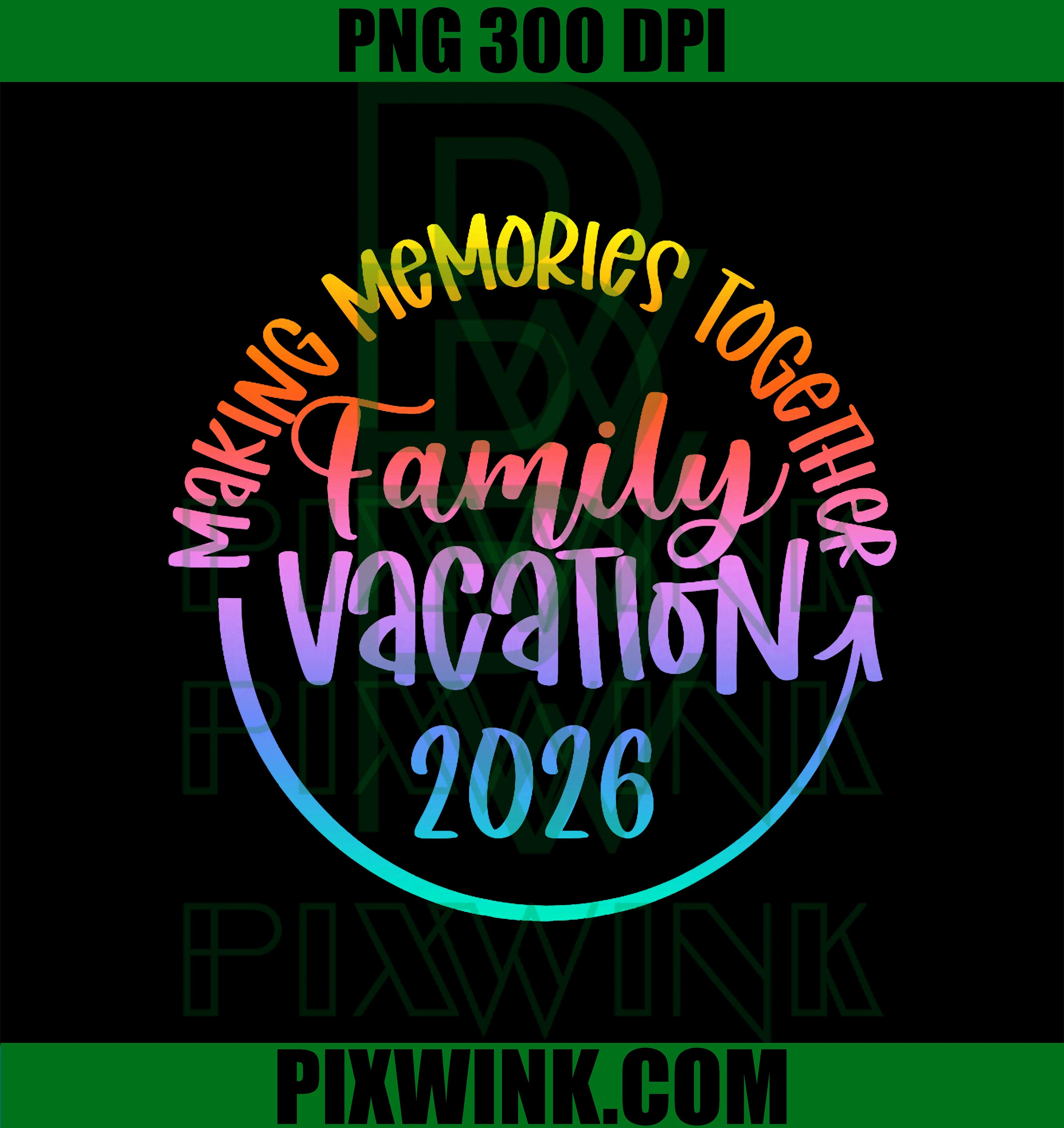 Family Vacation 2026, Travel Trip Matching Group Summer Beach PNG