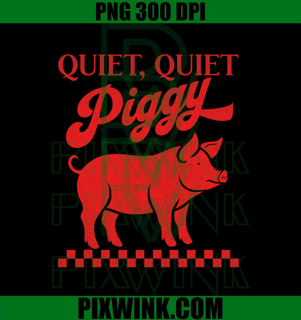 Quiet, Quiet Piggy Funny Political Novelty White Elephant PNG