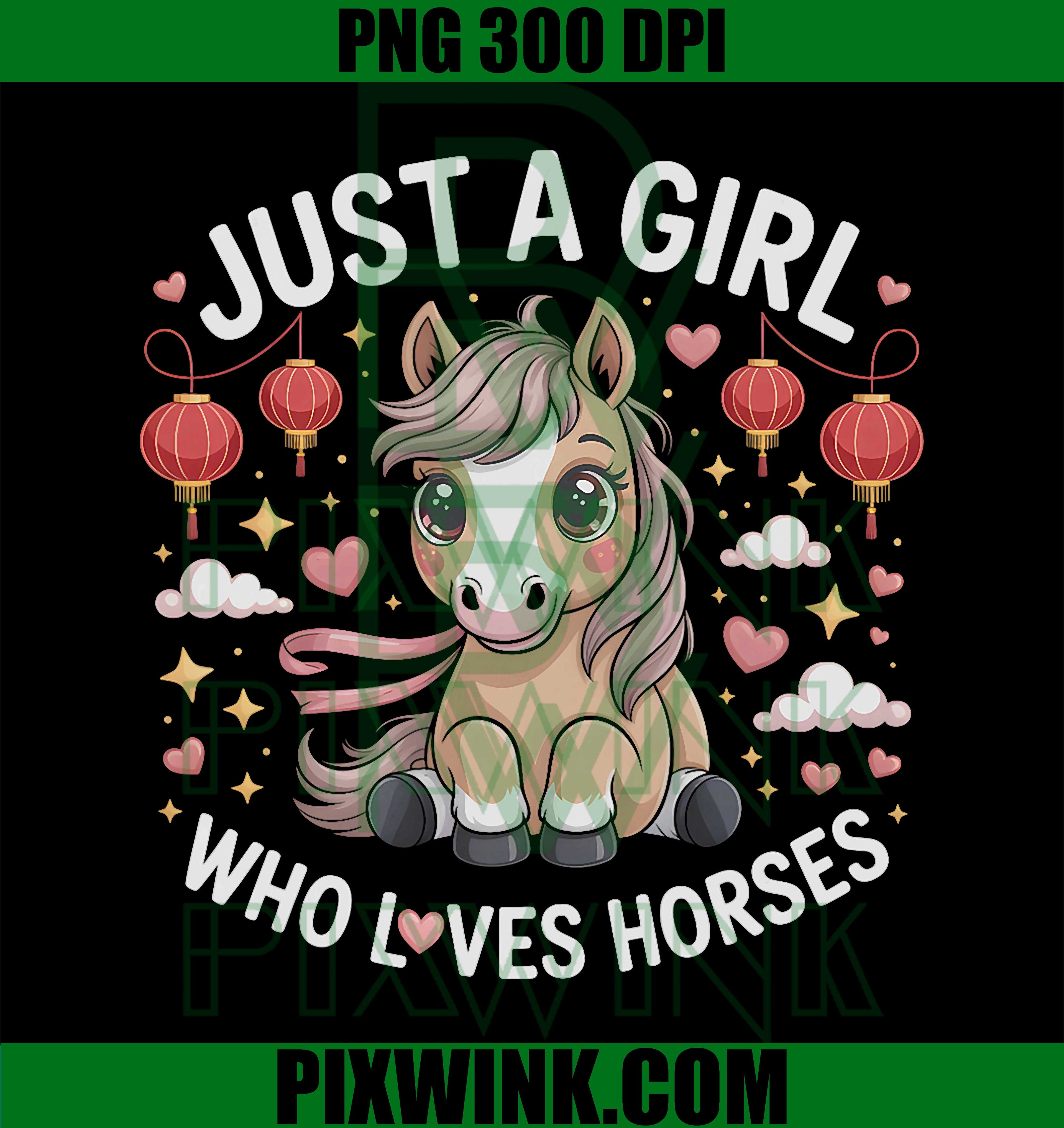 Festive 2026, JUST Girl WHO Loves Horses, Fortune Lady Lunar PNG
