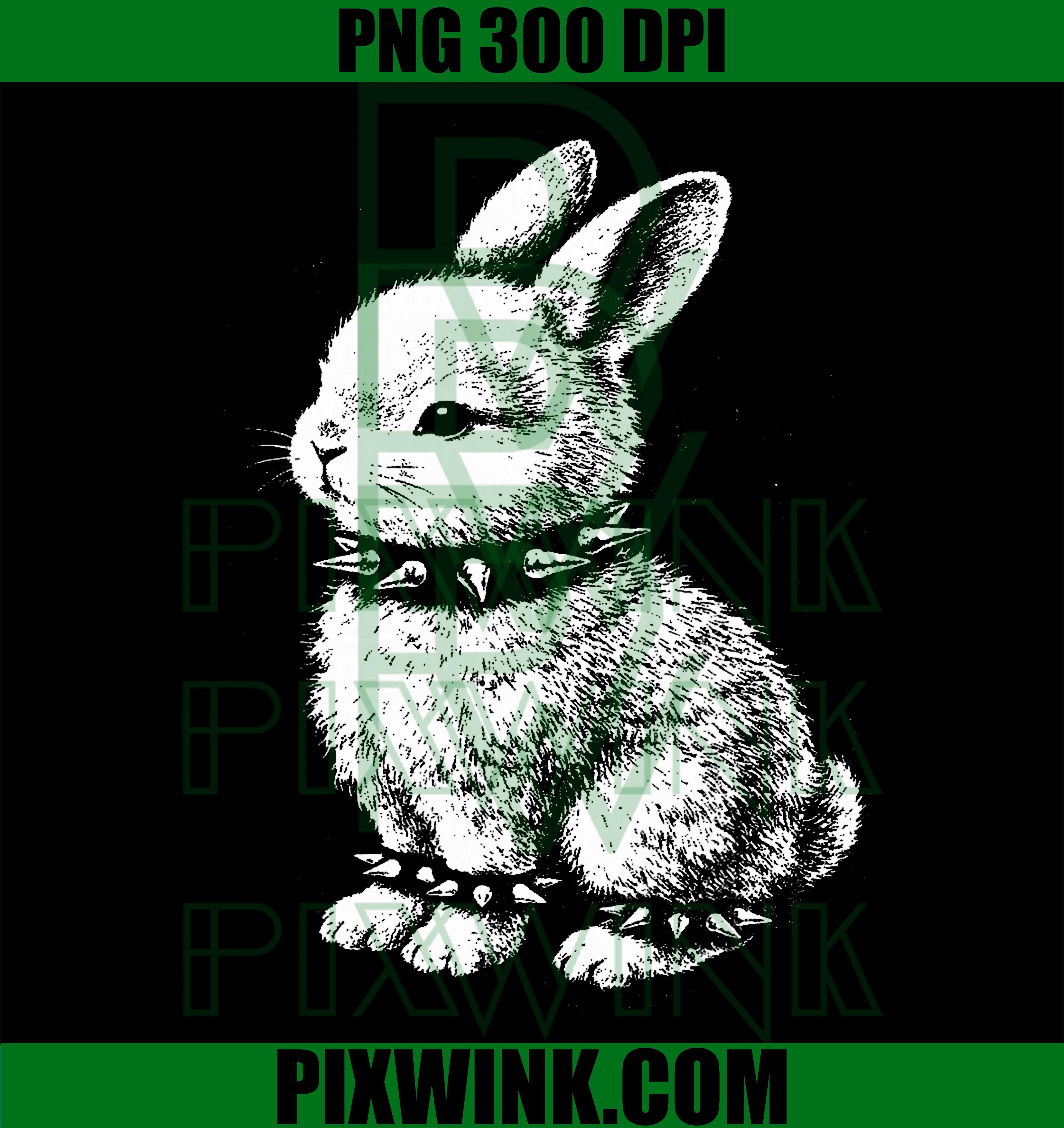 Rocker Rabbit PNG, Metal Emo Punk PNG Cute Music Design