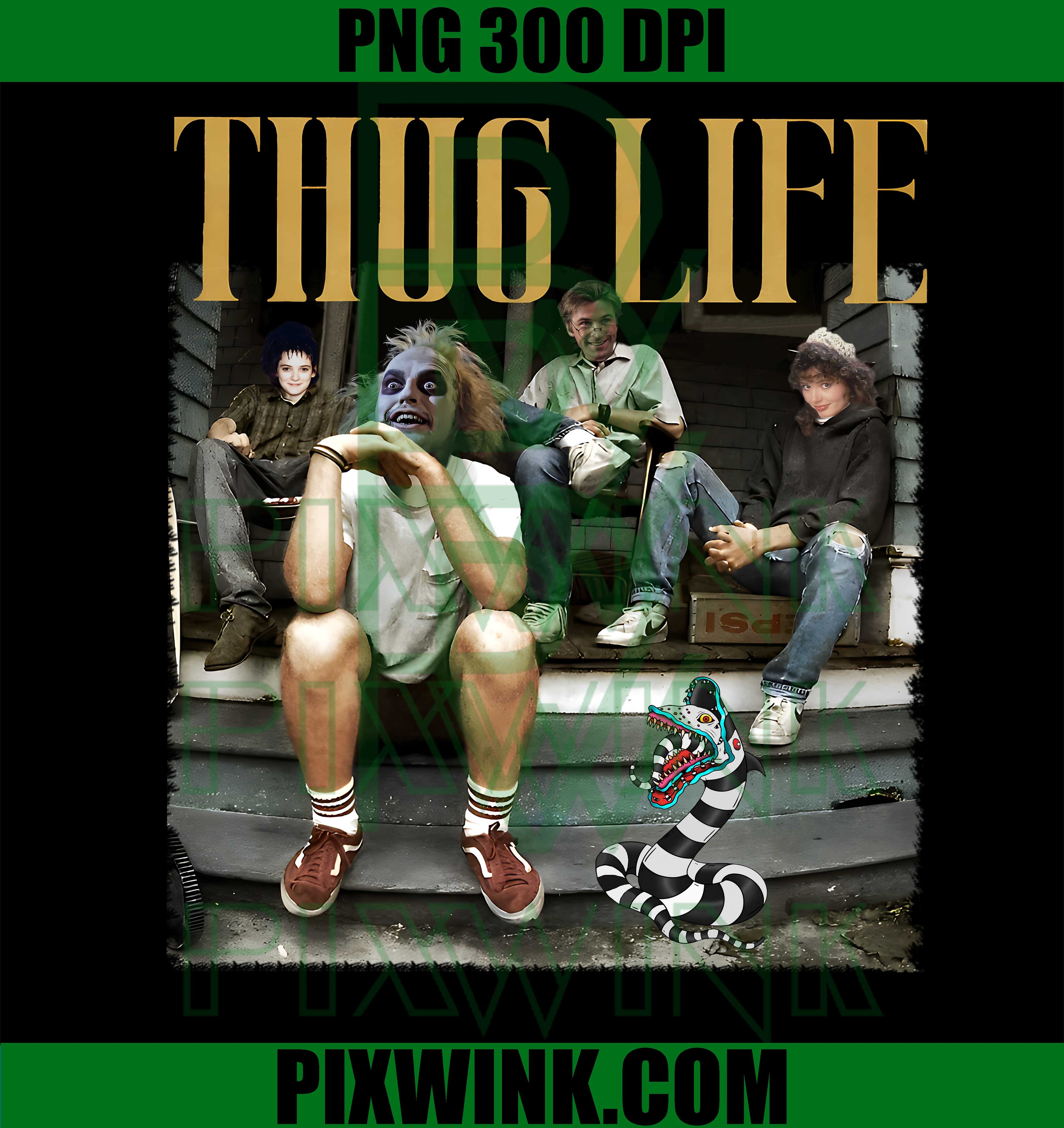 Beetlejuice Thug Life PNG, Beetlejuice Movie PNG, Horror Comedy PNG