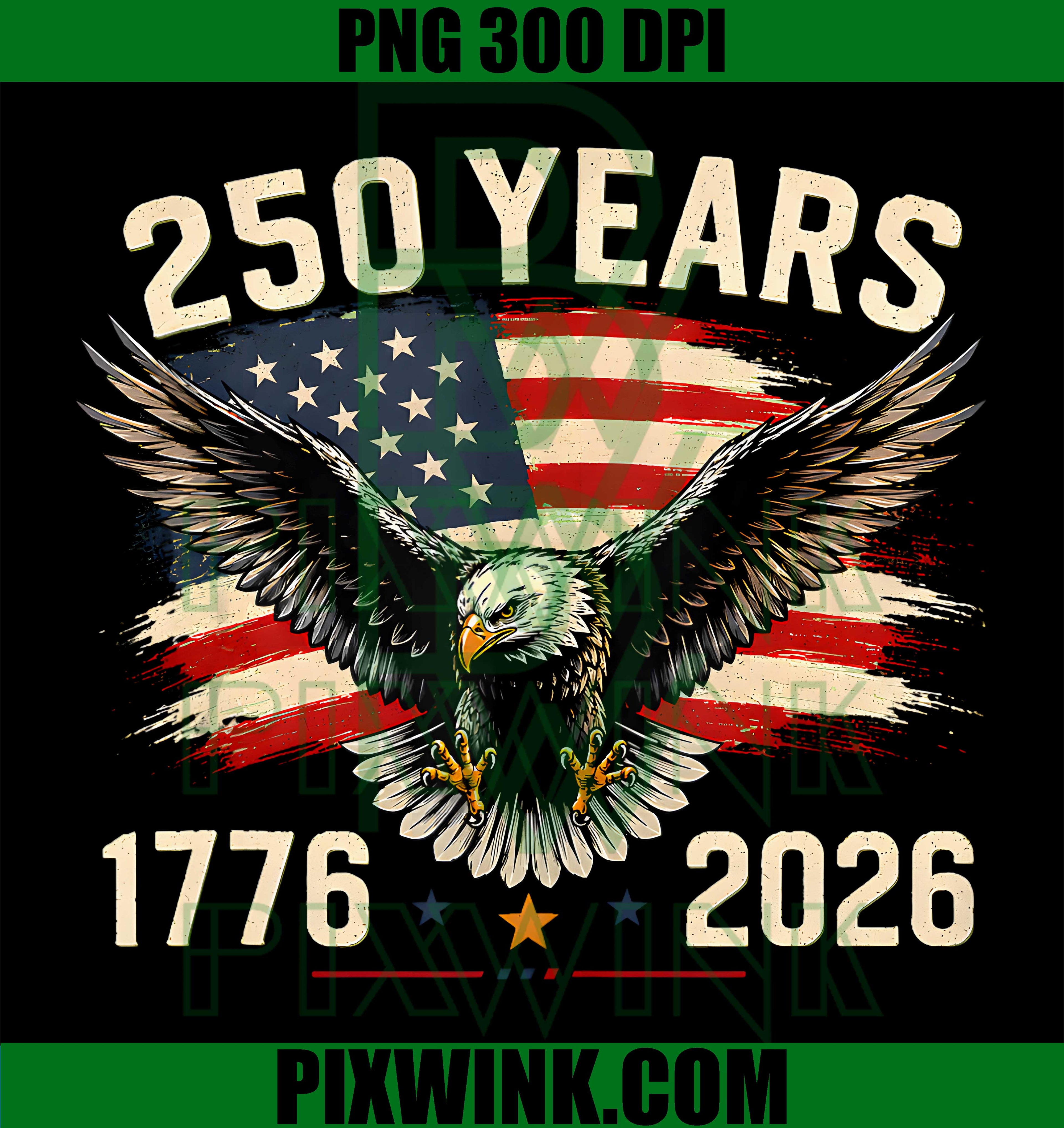 250 Years American Freedom PNG, 1776 2026 Independence Day PNG
