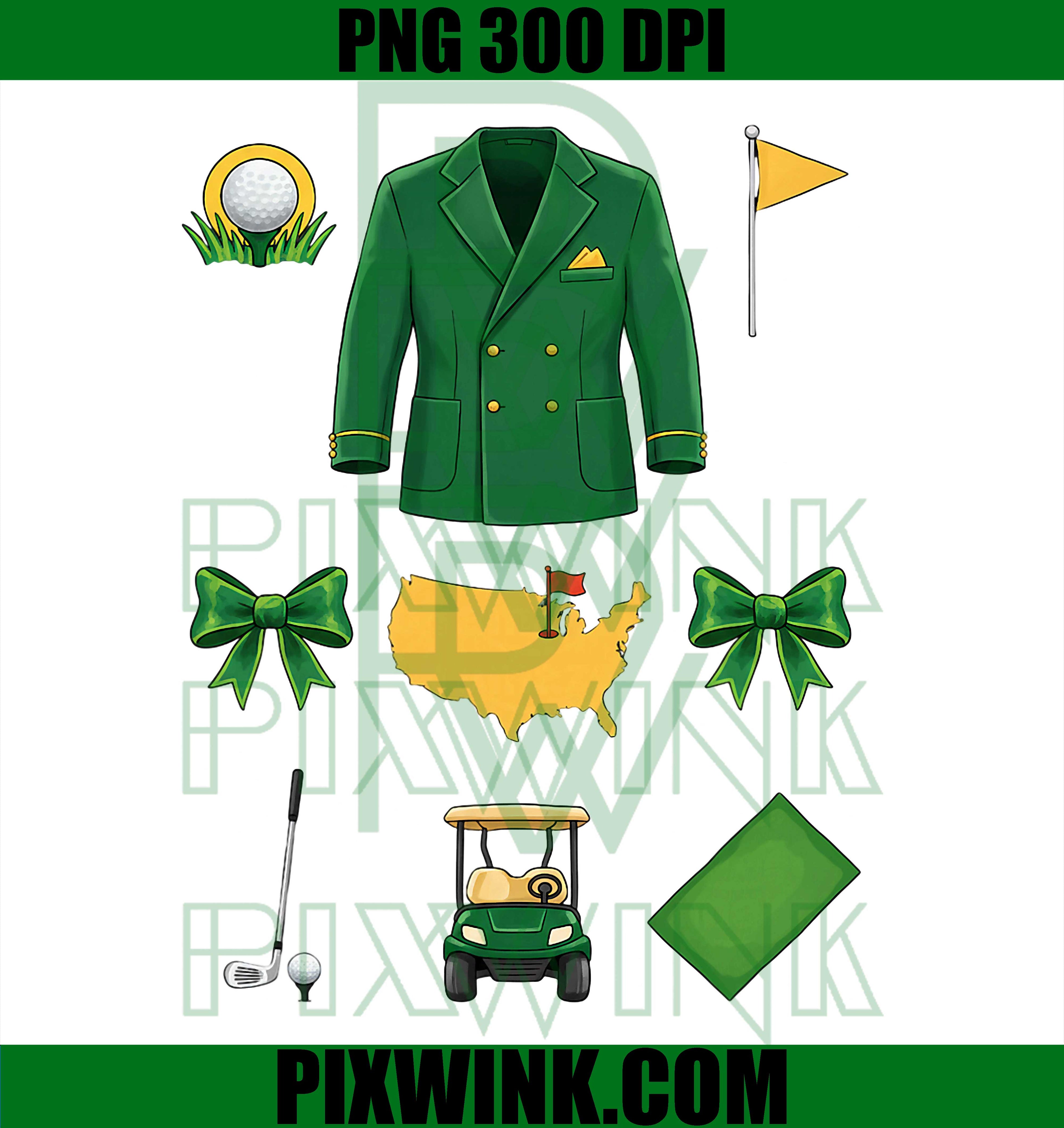 Green Golf Icons PNG, Funny Golfing PNG, Golf Design PNG