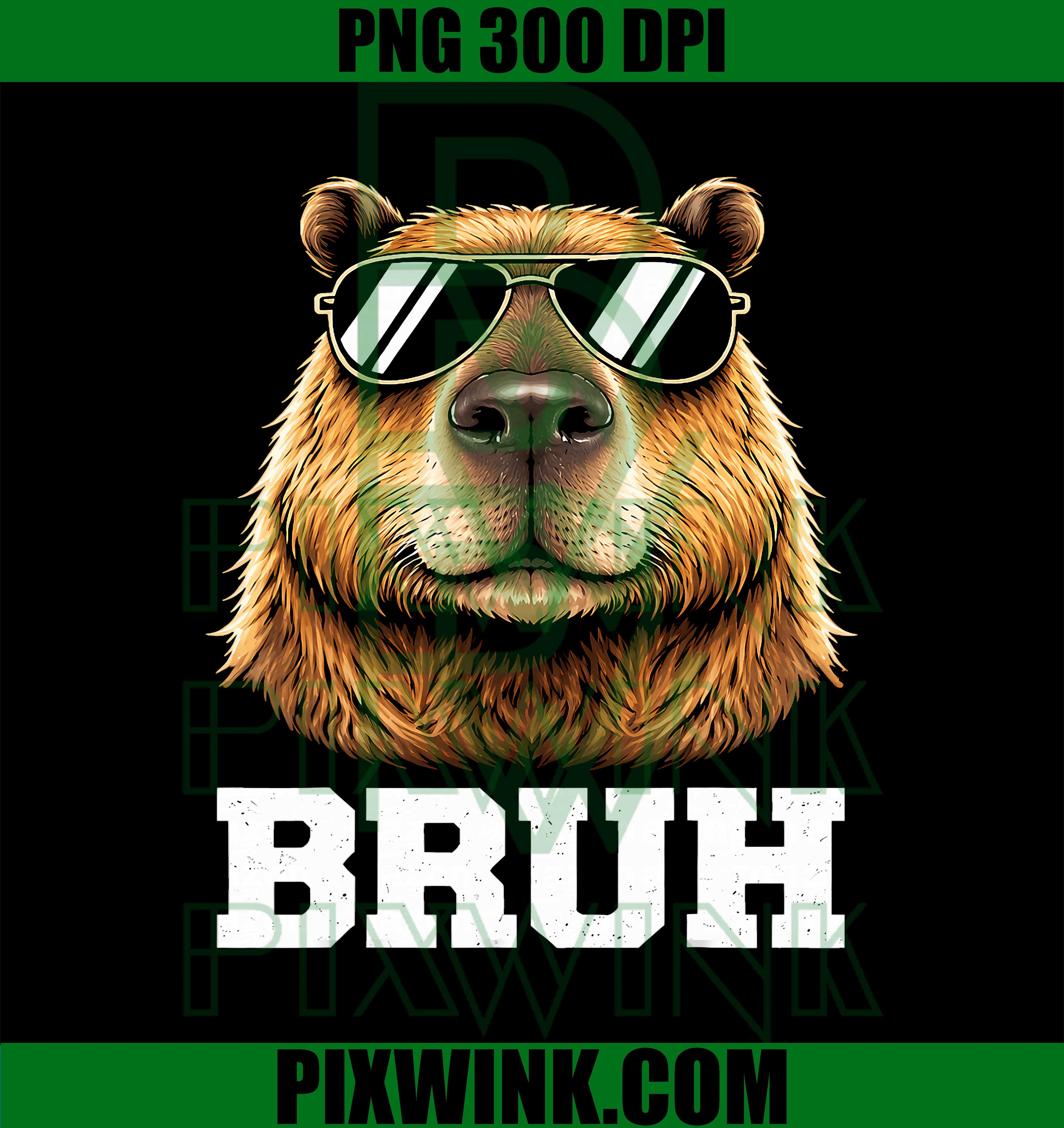 Bruh Capybara Meme PNG, Funny Chill Capybara Energy PNG