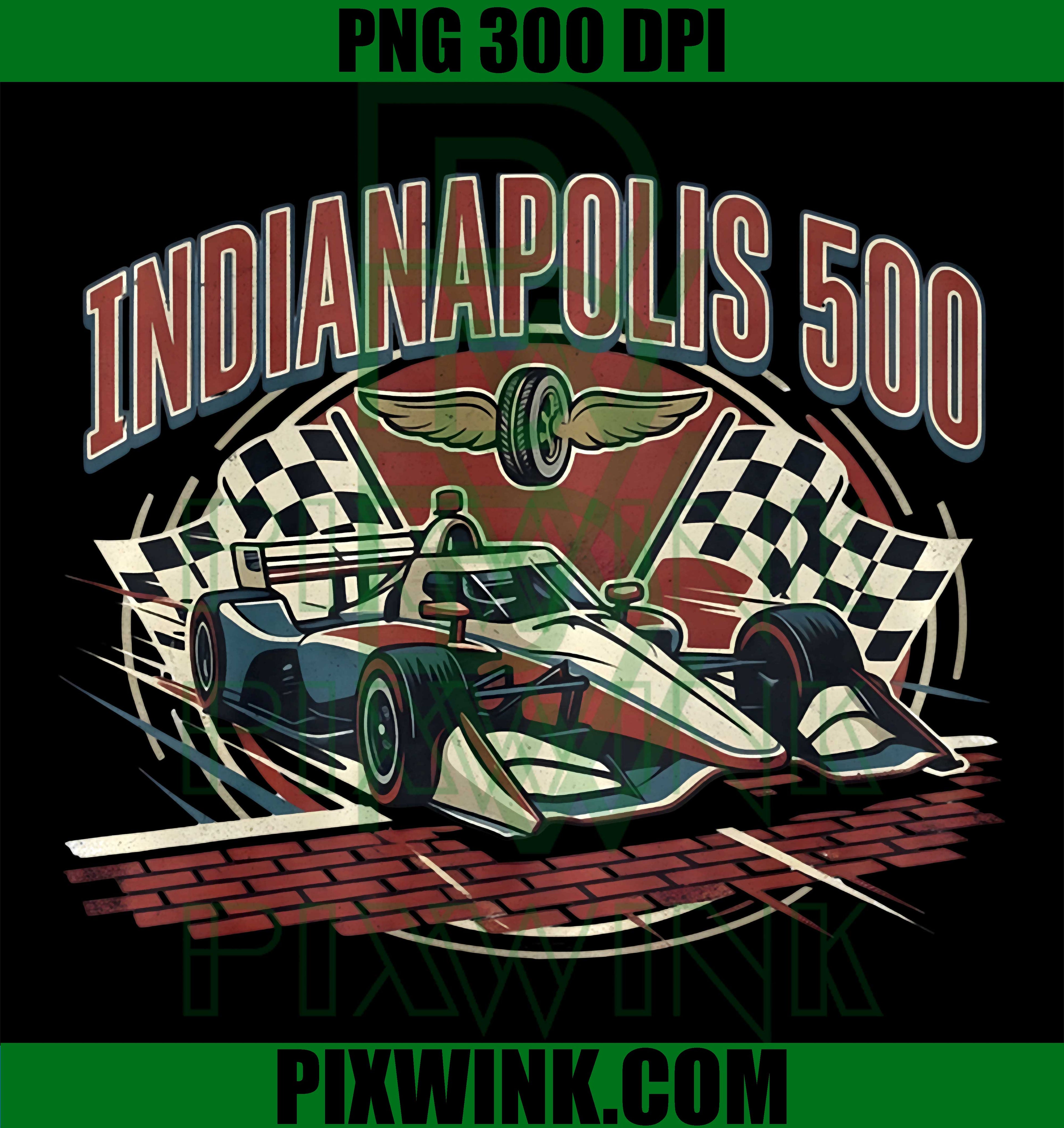 Indianapolis 500 PNG, Indiana Race Car Flag PNG Distressed Design