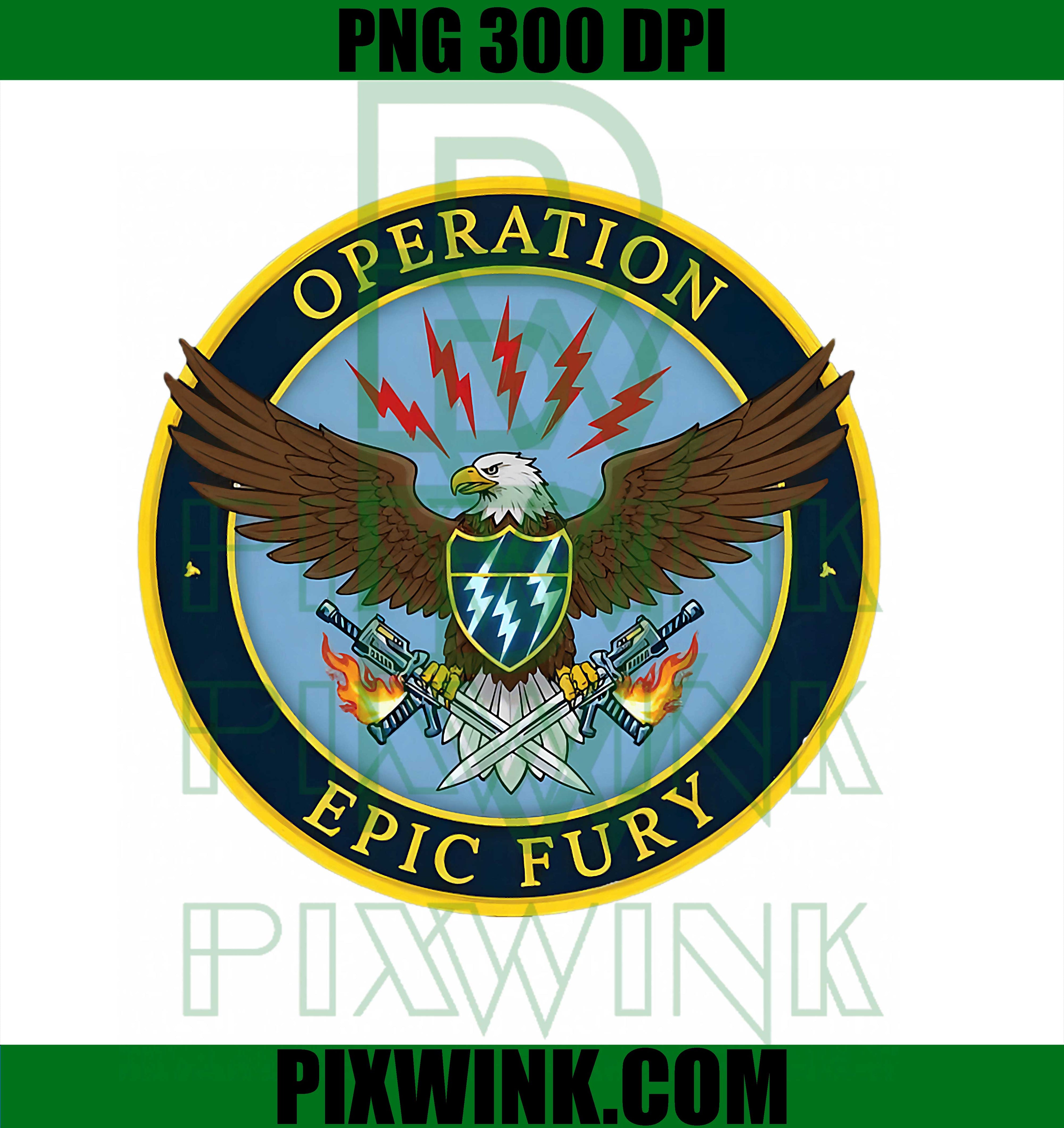 Operation Epic Fury PNG, Bold Tactical Graphic Design PNG