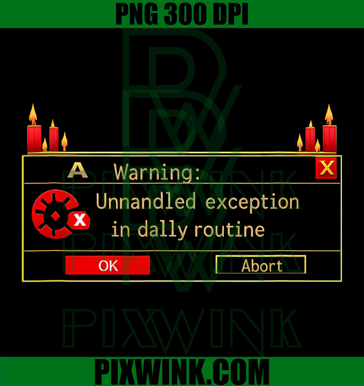 Warning Unhandled Exception PNG, Daily Routine PNG, Programmer Humor PNG
