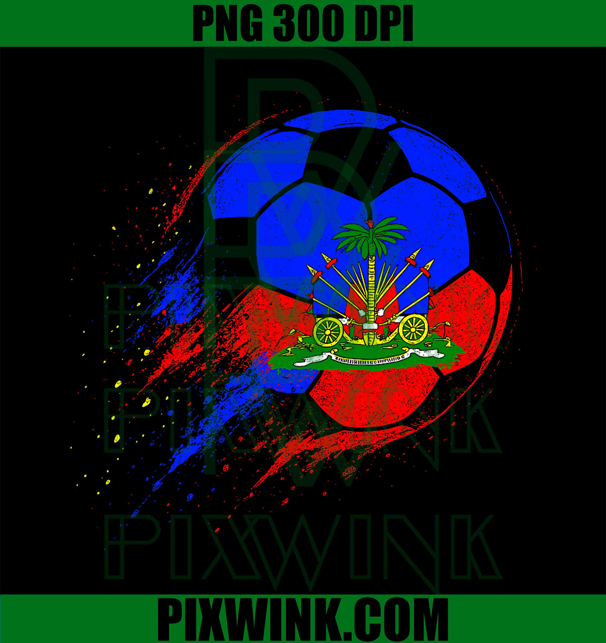 Haiti Soccer PNG, Haitian Flag Pride Soccer, Player Football PNG