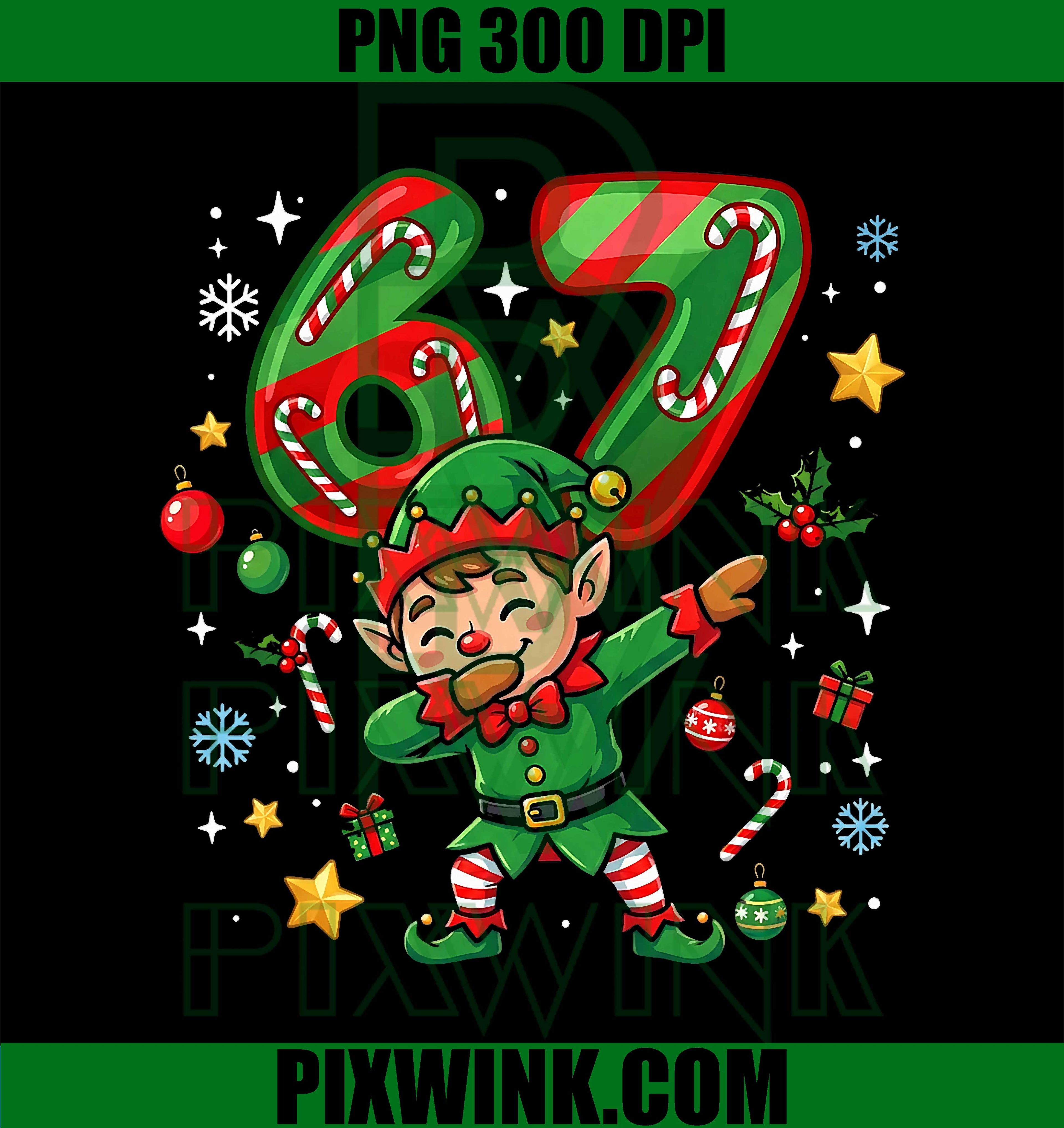 67 Christmas PNG, Funny Meme Elf 67 PNG