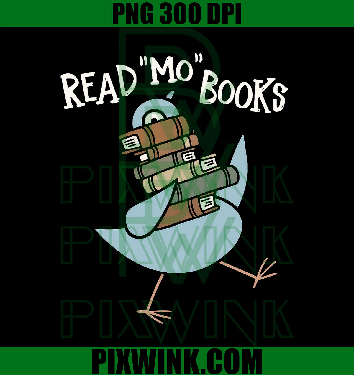 Read More Books Pigeon Book Lover PNG